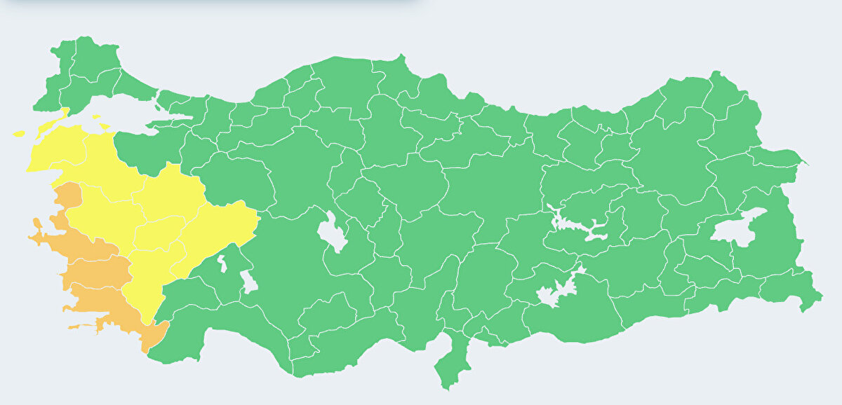 3 ile 'turuncu', 7 ile 'sarı' kodlu alarm: İşte o iller...