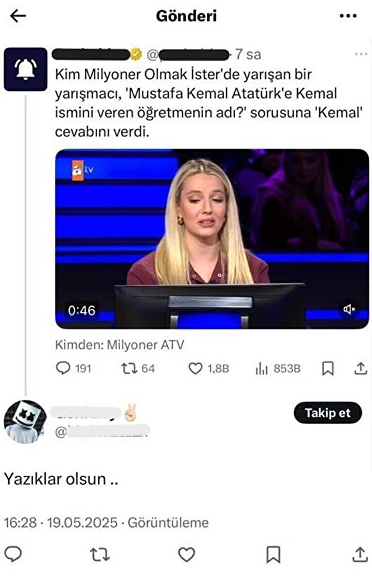 "Bir gecede hiç tanımadığım binlerce insan tarafından birçoğu hakaret olmak üzere linçlendim"<br><br><br><br>Yarışmadan sonra eleştiriye maruz kalacağını ama bir gecede binlerce tanımadığı insan tarafından linçlere maruz kaldığı ve birçoğunun hakaret boyutunda olmasından dolayı üzüldüğünü belirten Kamile Bağcı, "Yarışmadan sonra bir eleştiriye maruz kalacağımı tahmin ediyordum fakat hakaret boyutunda olabileceğini hiç düşünmezdim, bir gecede hiç tanımadığım binlerce insanın linçlerine maruz kaldım ve bunlar ısrarcı boyuttaydı mesaj kutuma den mağazamın Whatsapp hattından binlerce mesaj geldi. Eleştirilere açık bir insanım ancak birçoğu hakaret boyutunda olması çok üzücü" dedi.