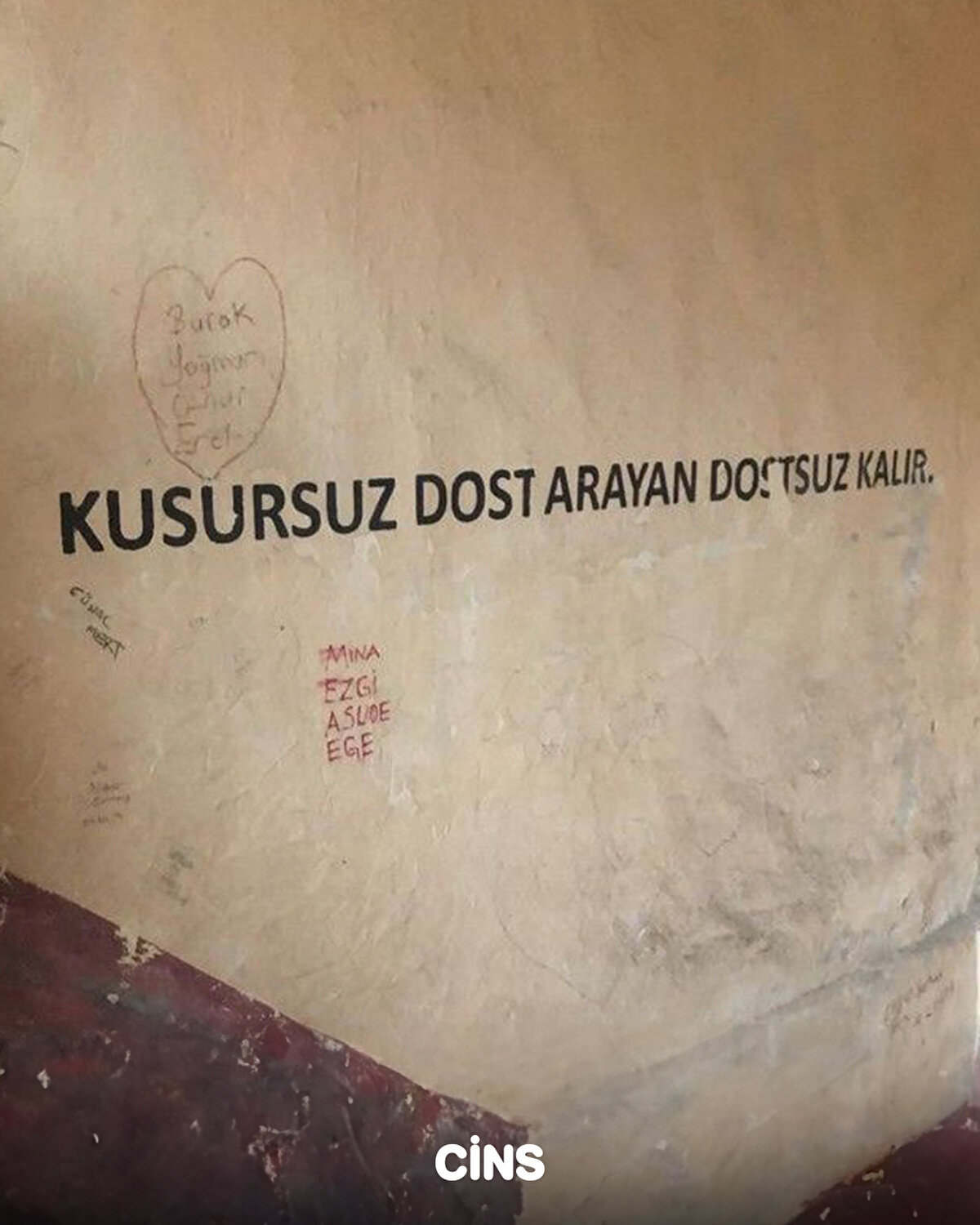 Kusursuz dost arayan dostsuz kalır 