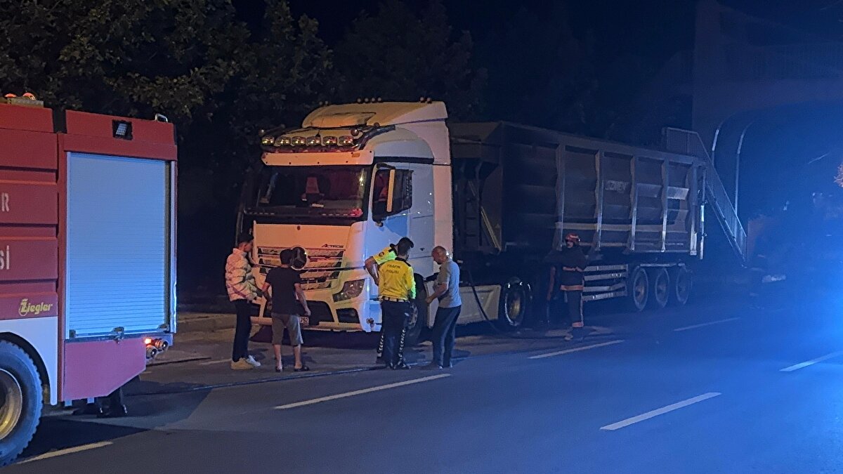 D-650 yolu Adapazarı istikametinde seyir halinde olan R.K. yönetimindeki 42 AKT 920 plakalı demir yüklü TIR, elektrik aksamından çıkan arıza sonucu alev aldı. 