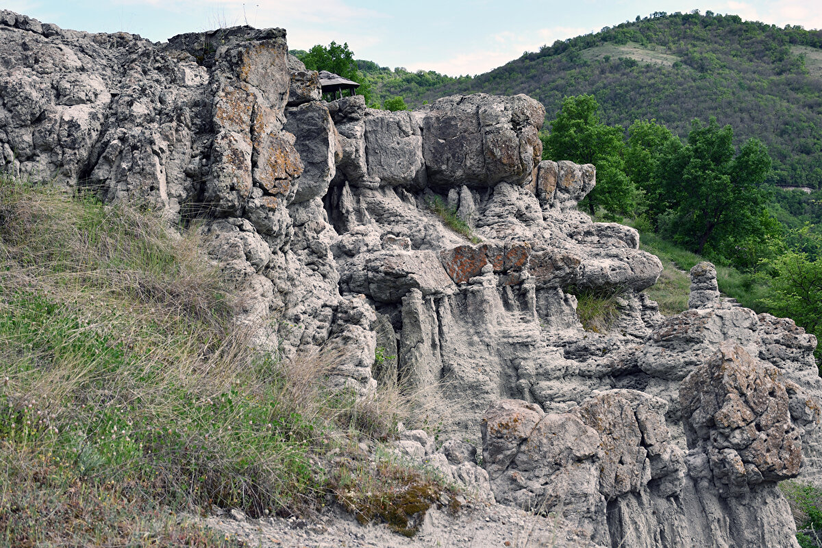 Her yıl insan gözüyle fark edilmeyecek bir boyutta erozyonun devam ettiğini belirten Dimitrovska Booth, doğal oluşumun efsanevî kısmı hakkında şu bilgileri paylaştı:<br><br>"Burasının bir de efsanesi bulunuyor. İki kıza aşık olan bir genç, hangisiyle evleneceğine karar veremeyince, iki kızla da aynı gün evlenmeye karar verir. Kızlardan biri alt mahalleden, yani şu an etrafımızda gördüğünüz yerdendir. Diğer kız ise Yukarı Kuklica olarak bilinen üste mahalledendir. Üst mahalledeki kız, düğün günü nişanlısını karşılamaya hazırlanırken gelmediğini fark eder. Sonra alt mahalleden bir müzik sesi duyan bu kız, müziğin nereden geldiğini görmek için aşağı doğru inmeye başladığında nişanlısının başka bir kızla evlendiğini görür ve sonra beddua ederek 'umarım ben ve hepiniz bu anda taşa döneriz' der ve işte bugün burası 'taşlaşmış düğün merasimi' ismini alır."