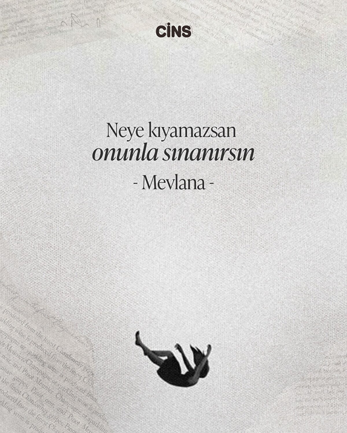 Neye kıyamazsan onunla sınanırsın<br>Mevlana