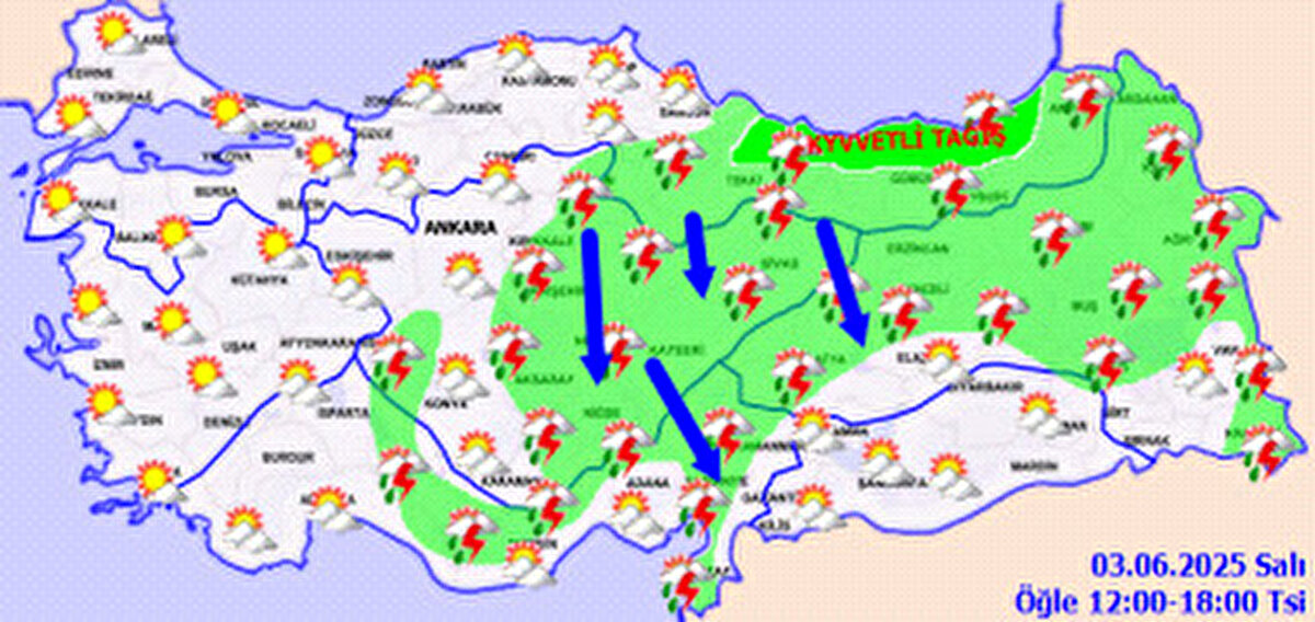 Hava sıcaklıkları iç ve batı kesimlerde 2 ila 4 derece yükselecek. Diğer yerlerde ise önemli bir değişiklik beklenmiyor.