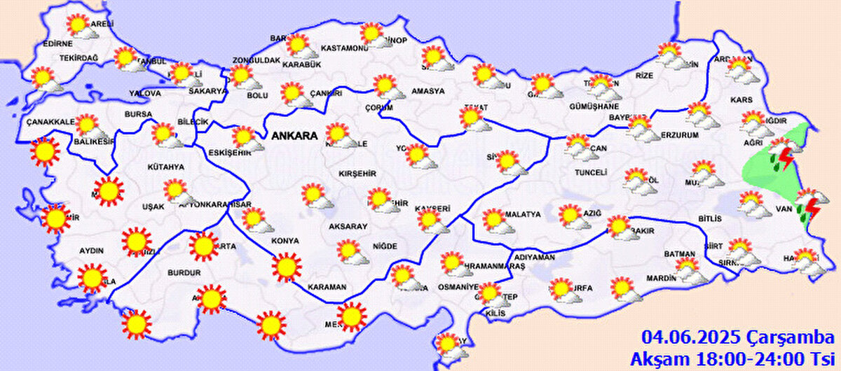 Bölgelerde hava durumu