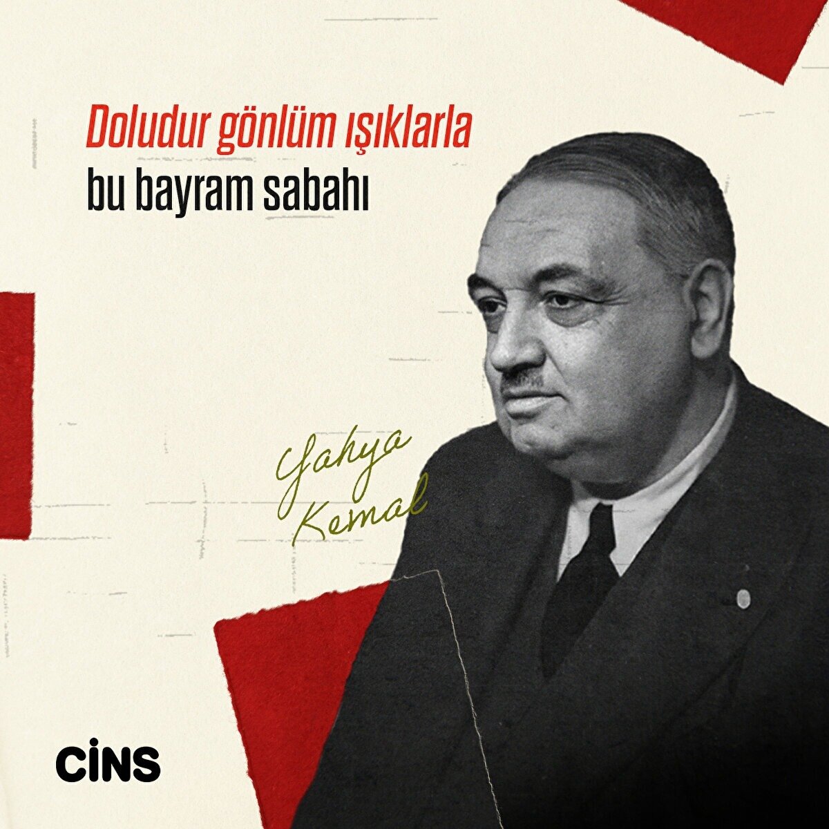 Doludur gönlüm ışıklarla bu bayram sabahı<br>Yahya Kemal