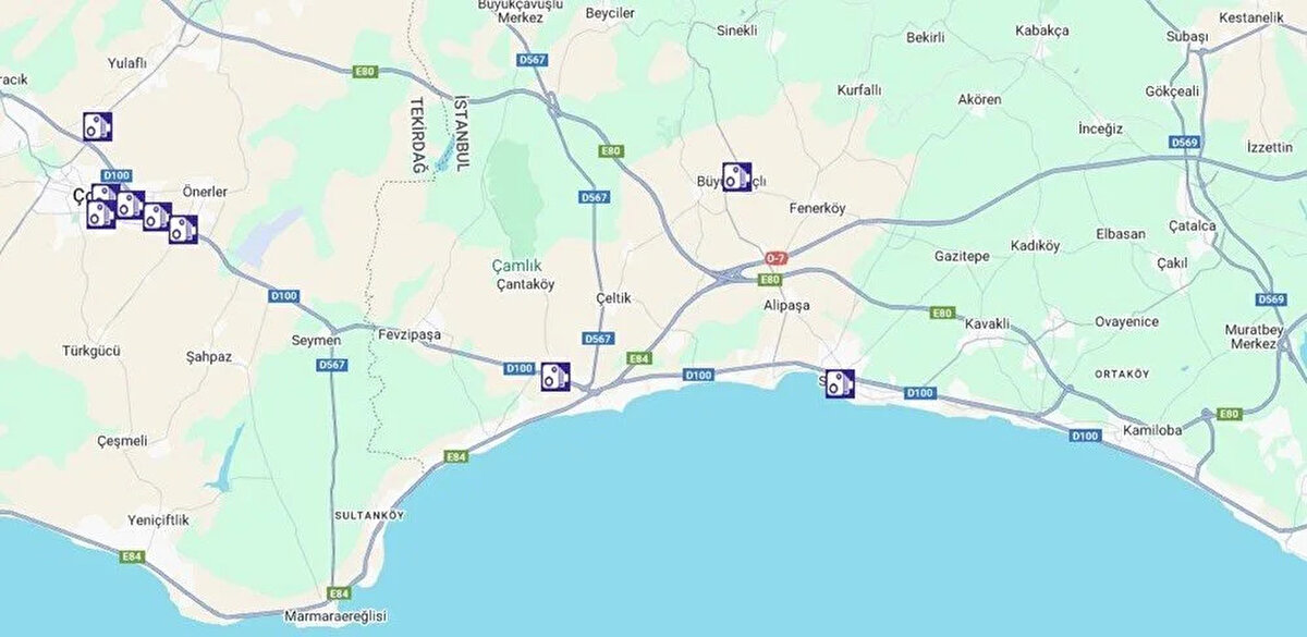 Tekirdağ - &#199;orlu Yolu