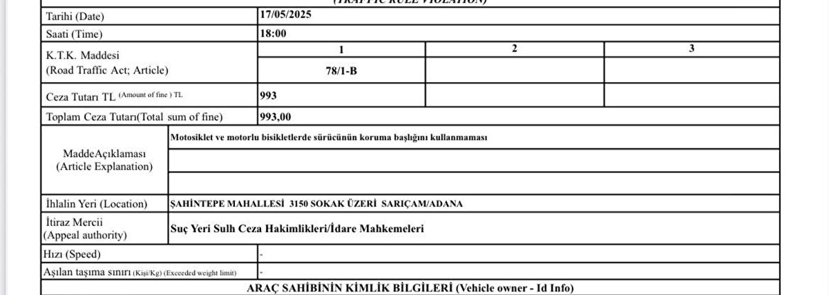 "Aracımla kask takmaya başlayacağım"<br><br>Emin Mığı, hatalı cezayı ödediğini ve ardından itirazda bulunduğunu belirtti:<br>"Bir karışıklık olduğu belliydi ama cezayı ödedim. Sonra itiraz ettim. İlgili kişiler bana ulaştı, aslında plakasıyla oynanmış bir motosikletin cezasının benim aracıma yazıldığını söylediler.