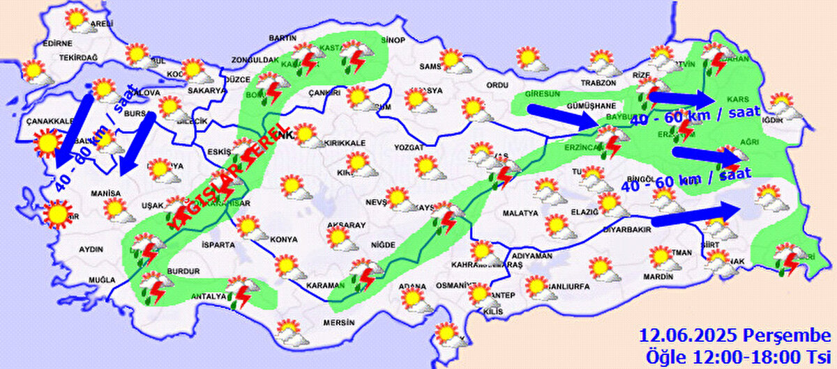 Diğer bölgelerde ise havanın az bulutlu ve açık geçeceği tahmin ediliyor.<br><br>Hava sıcaklıklarının ise yurt genelinde mevsim normallerinin üzerinde seyretmeye devam etmesi bekleniyor.