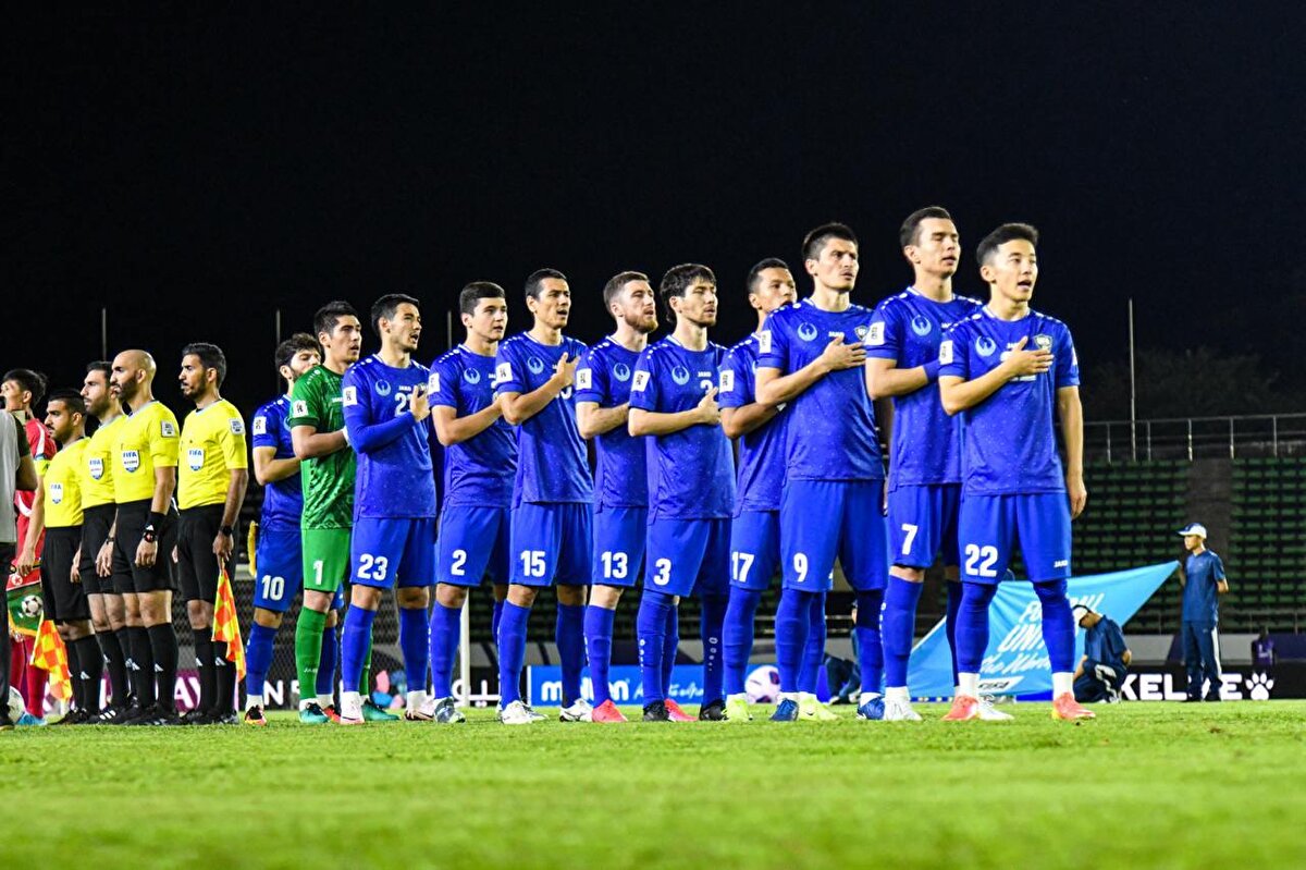 Özbekistan 🇺🇿<br>📍 Statü: Sürpriz Asya Temsilcisi<br>💬 Tarihinde ilk kez Dünya Kupası'na katılacak olan Özbekistan, büyük bir başarıya imza attı.