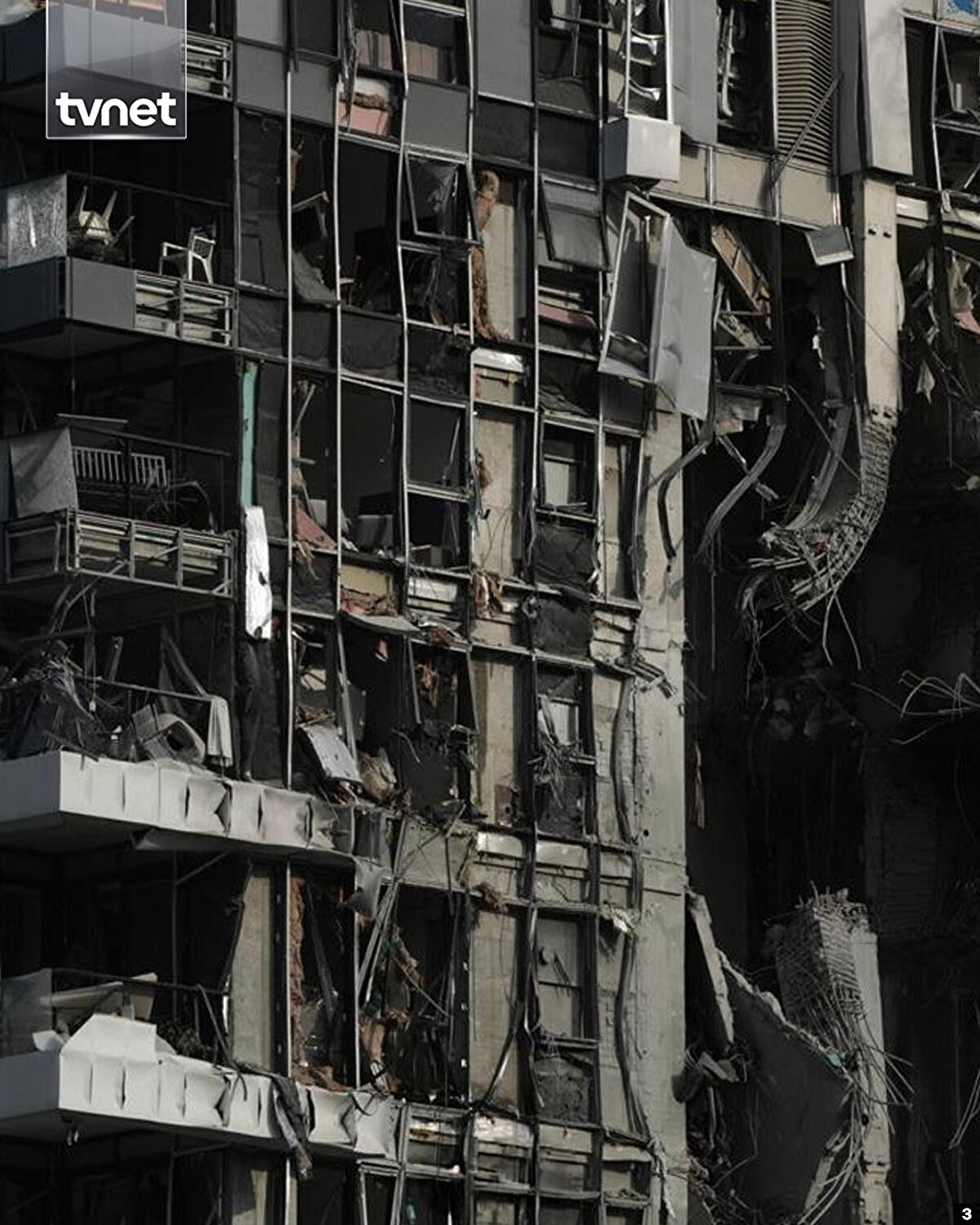 İran’ın gece saatlerinde başlattığı füze saldırıları sonrası Tel Aviv’de büyük yıkım meydana geldi.
