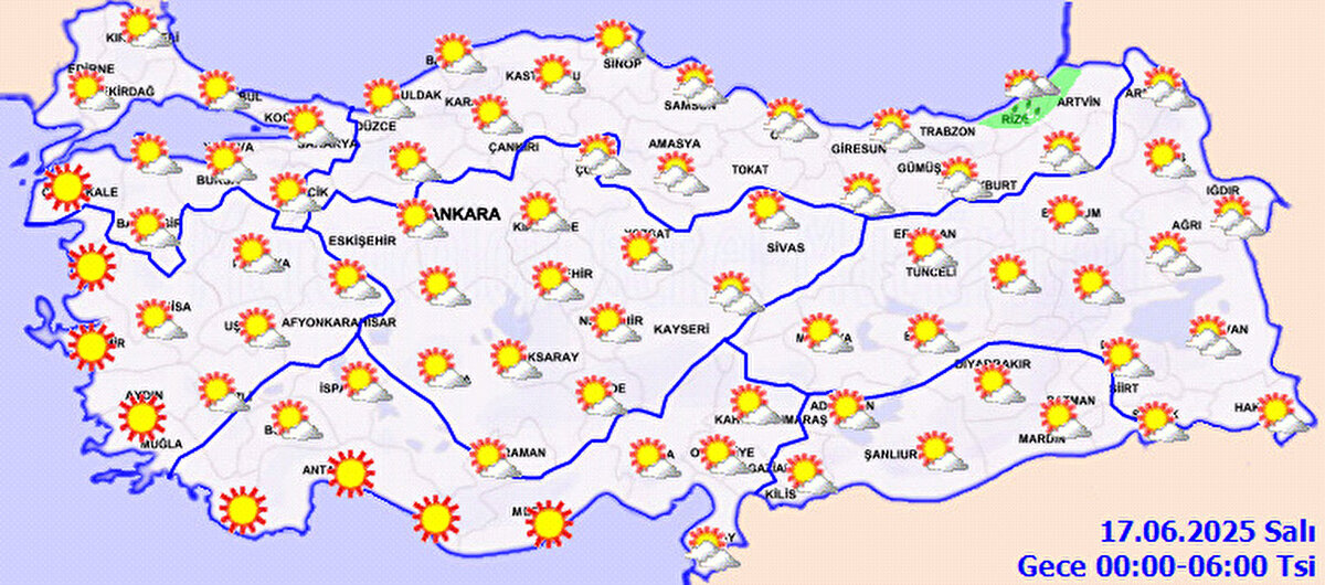 Yarın hava durumu nasıl olacak? 17 Haziran 2025 Meteoroloji'den hava durumu tahminleri.