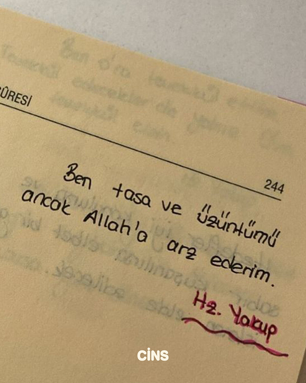 Ben tasa ve üzüntümü ancak Allah'a arz ederim.