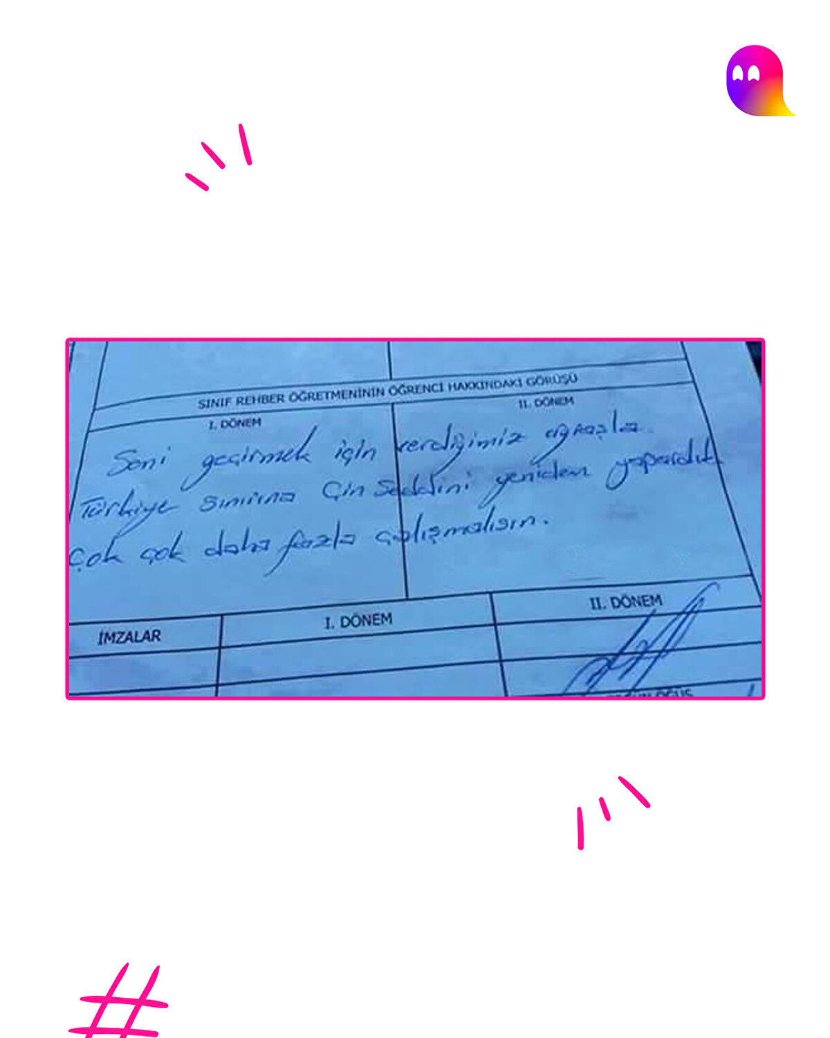 Gelmiş geçmiş en iyi karne yazıları