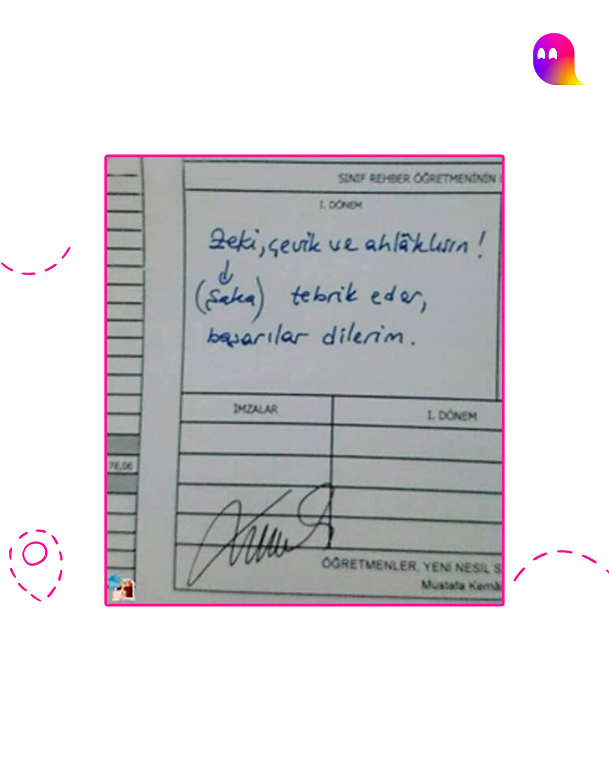 Gelmiş geçmiş en iyi karne yazıları