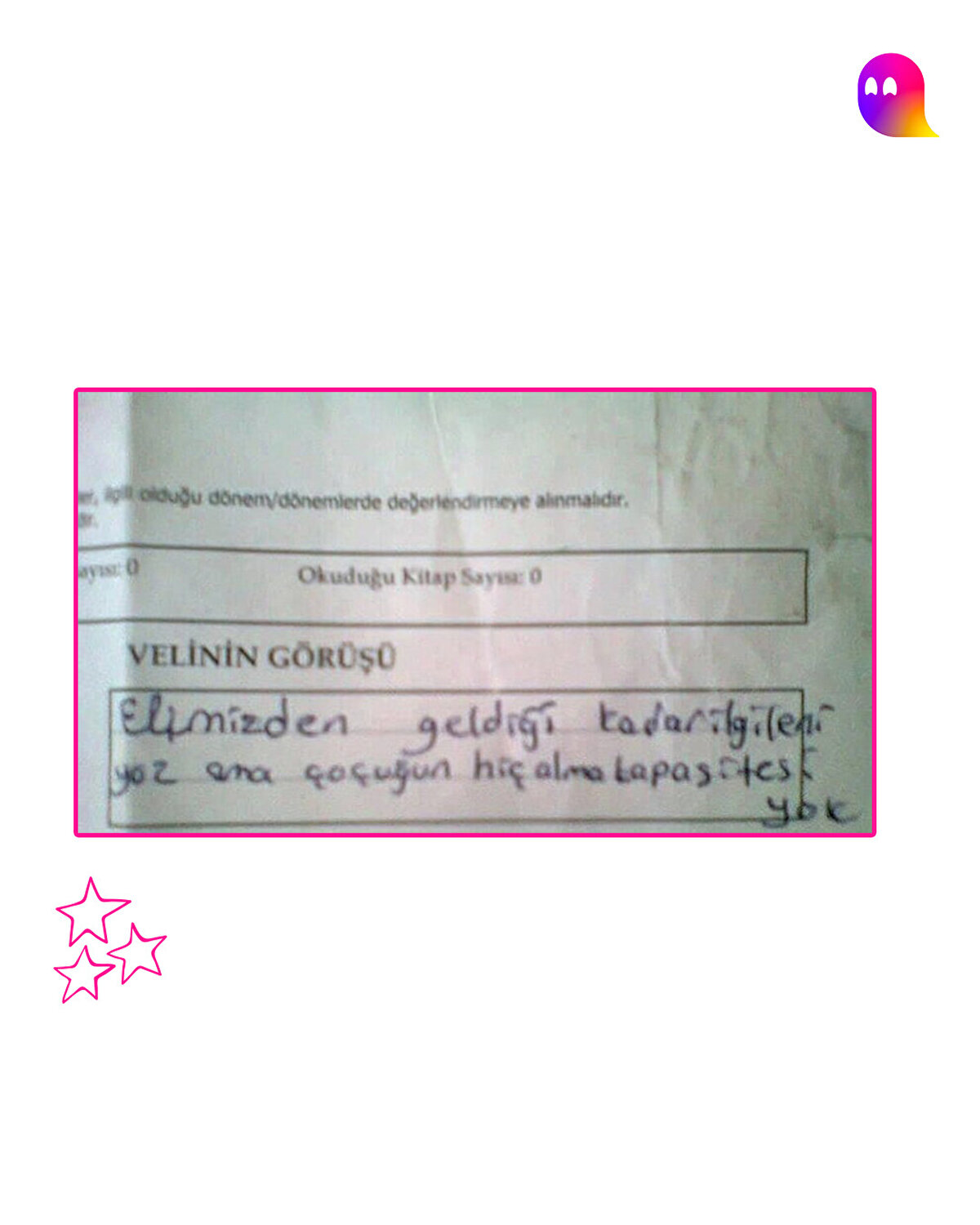 Gelmiş geçmiş en iyi karne yazıları