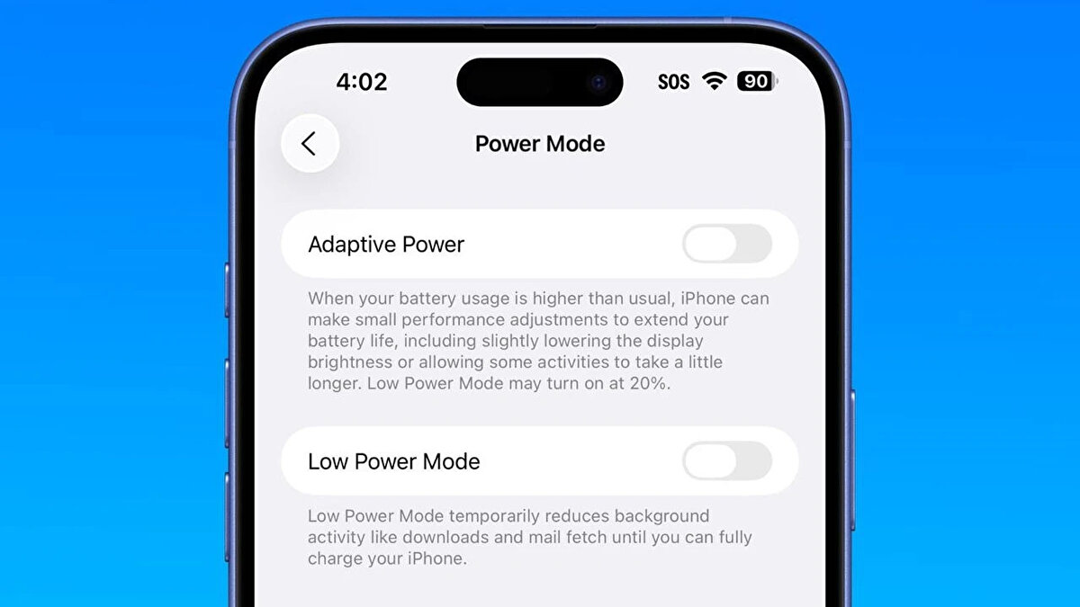 İŞTE UYARLANABİLİR GÜÇ MODUNU DESTEKLEYEN IPHONE’LAR<br><br><br>iPhone 15 Pro<br><br>iPhone 15 Pro Max<br><br>iPhone 16e<br><br>iPhone 16 <br><br>iPhone 16 Plus<br><br>iPhone 16 Pro<br><br>iPhone 16 Pro Max<br><br>Kaynak: macrumors.com;