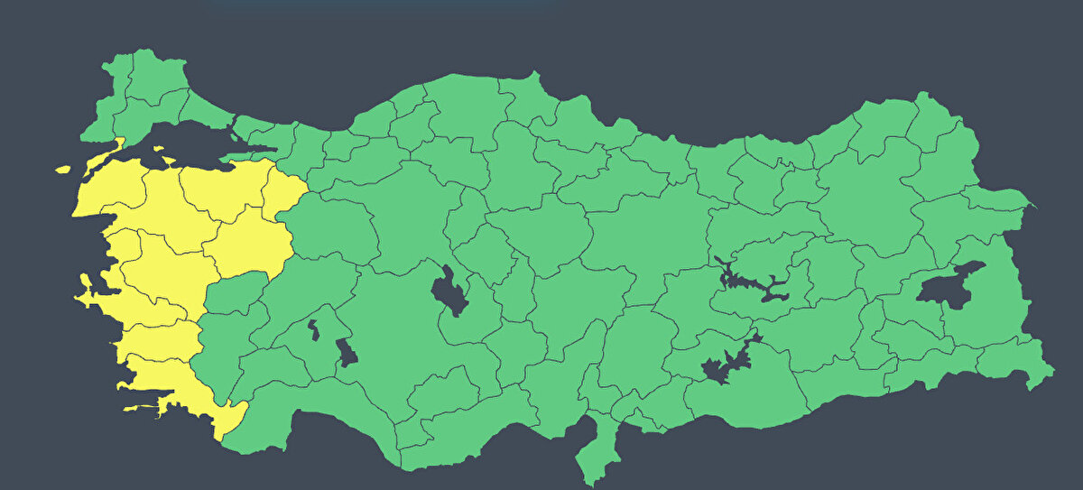 İşte sarı kodlu uyarı alan o iller: