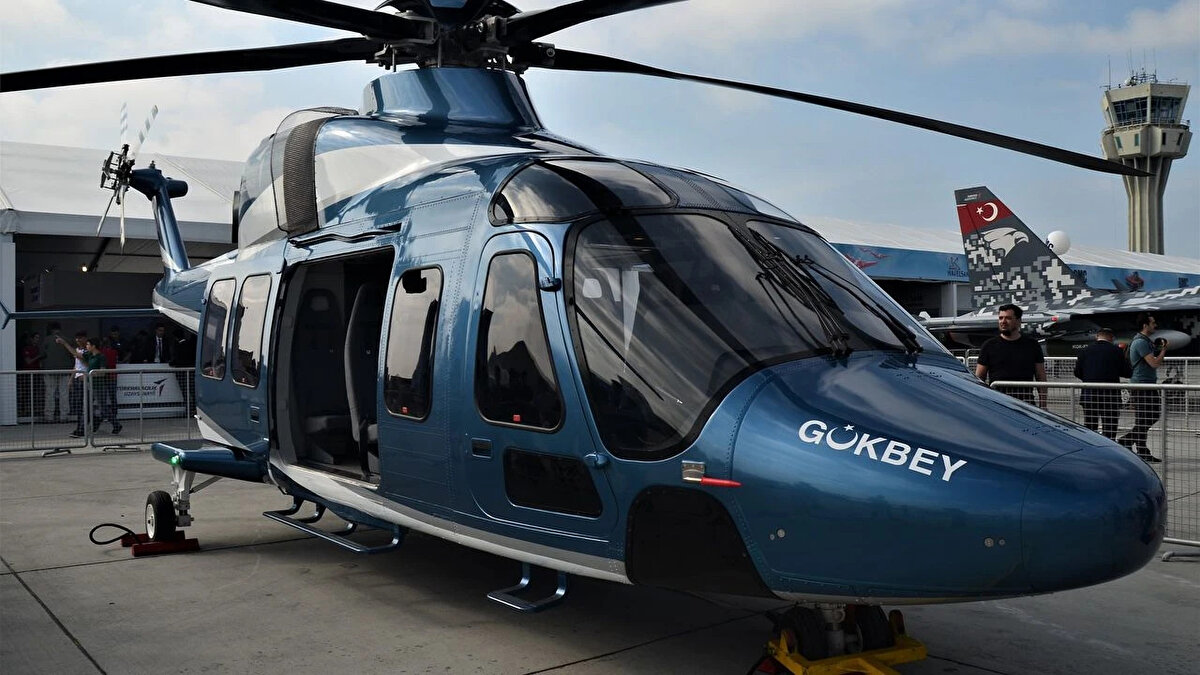 <br>6. Gökbey Genel Maksat Helikopteri<br><br> TUSAŞ tarafından geliştirilen çok amaçlı yerli helikopter.<br><br> Sivil ve askeri alanda kullanılmak üzere tasarlandı.<br><br> Yüksek irtifa performansı ve zorlu hava koşullarında görev yeteneği bulunuyor.
