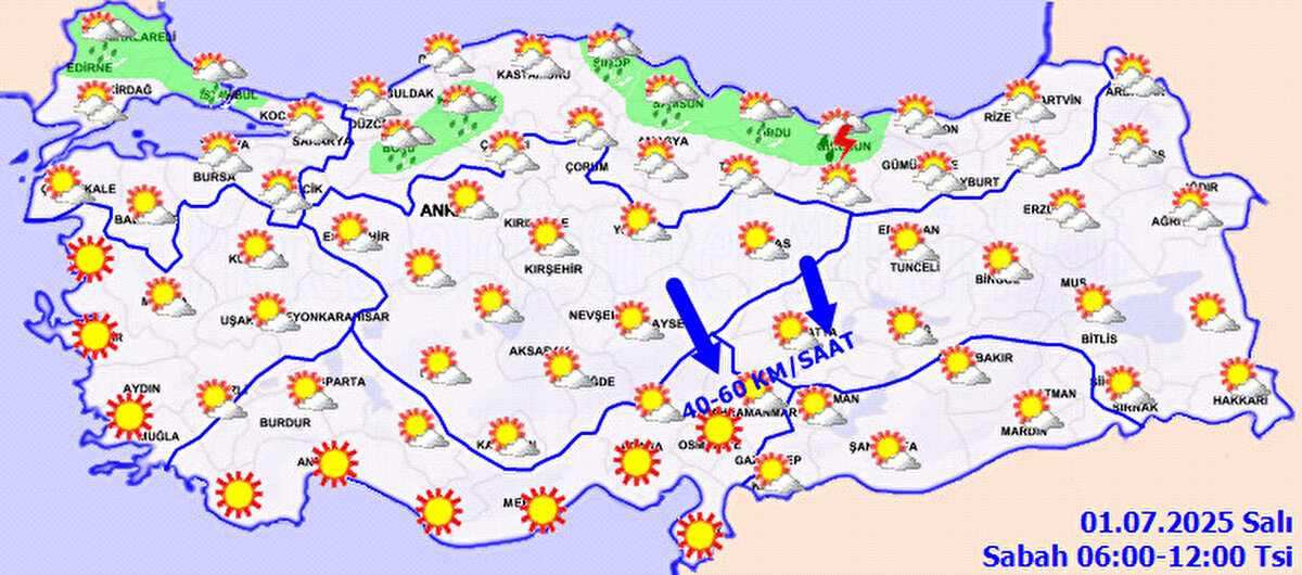 Hava sıcaklıklarının iç ve doğu bölgelerde 3 ila 6 derece yükselmesi, genel olarak mevsim normalleri civarında seyretmesi bekleniyor.