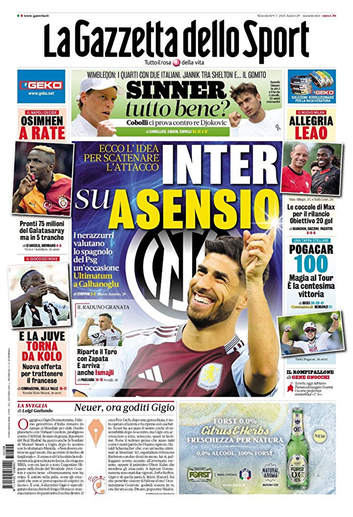 La Gazzetta dello Sport'un haberine göre; Inter, PSG'den Marco Asensio'yu kadrosuna katmak istiyor.<br>