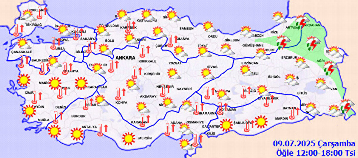 Hava sıcaklığının yurt genelinde mevsim normalleri üzerinde seyretmesi bekleniyor.