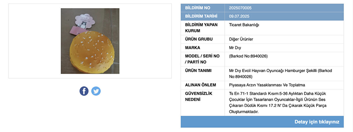 Mr Dıy Evcil Hayvan Oyuncağı Hamburger Şekilli