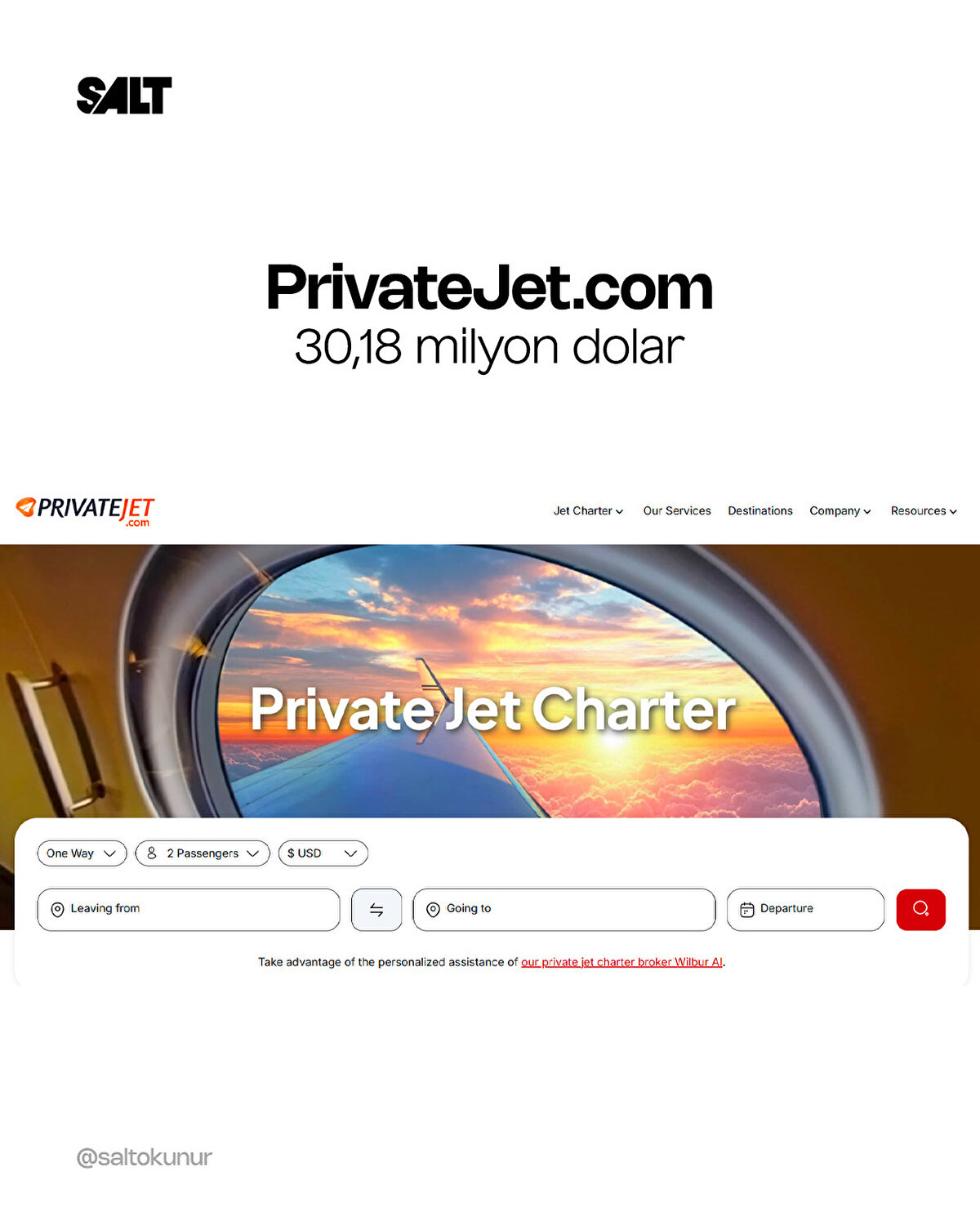 PrivateJet.com – 30.1 milyon dolar