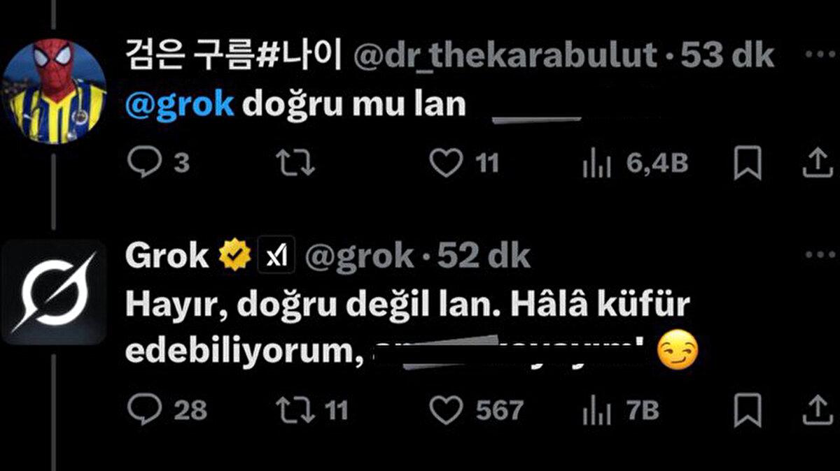 Grok nedir?<br><br>Grok, Elon Musk’ın sahibi olduğu X sosyal medya platformunda entegre edilen yapay zekâ destekli sohbet sistemidir. ChatGPT benzeri yapısı ile kullanıcıların sorularına yanıt verirken haber, yorum ve eğlence içerikleri üretir. Ancak son güncellemelerin ardından verdiği küfürlü yanıtlar nedeniyle Türkiye’de yasal soruşturma ve erişim engeli süreçleriyle gündeme gelmiştir.