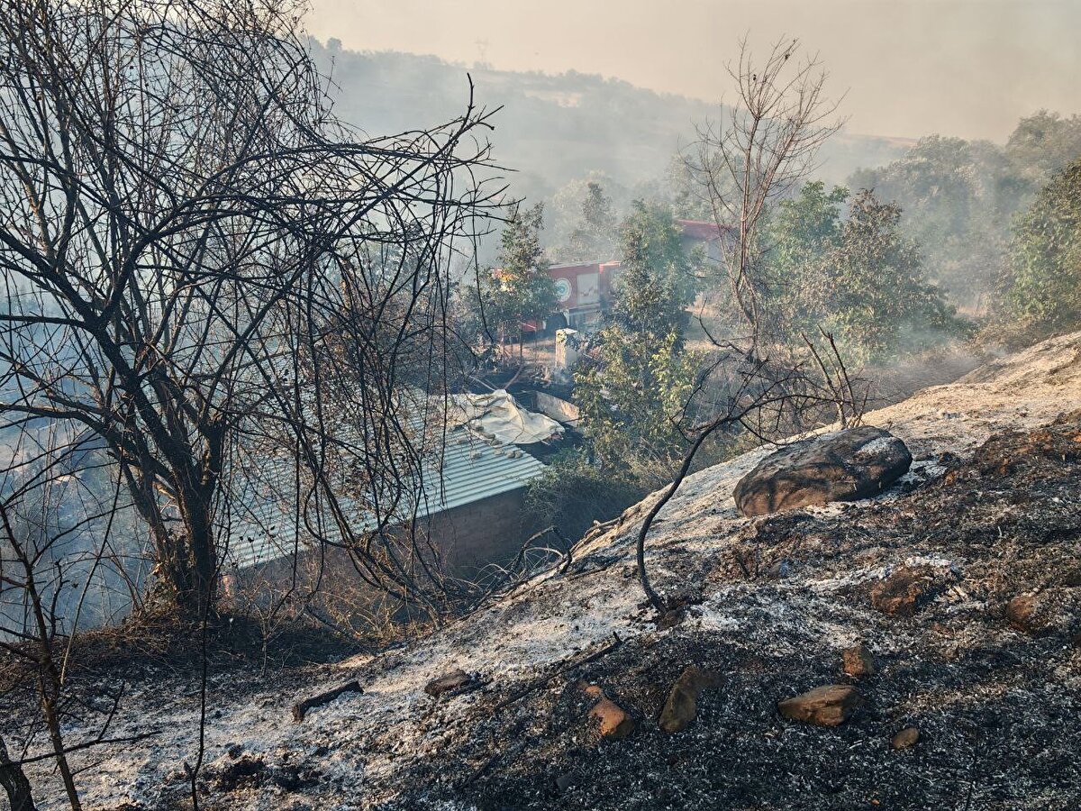 Alevlerin yerleşim yerlerine ulaşmaması için ekipler yoğun çaba sarf ederken, vatandaşlara dikkatli olunmaları yönünde uyarılar yapıldı.