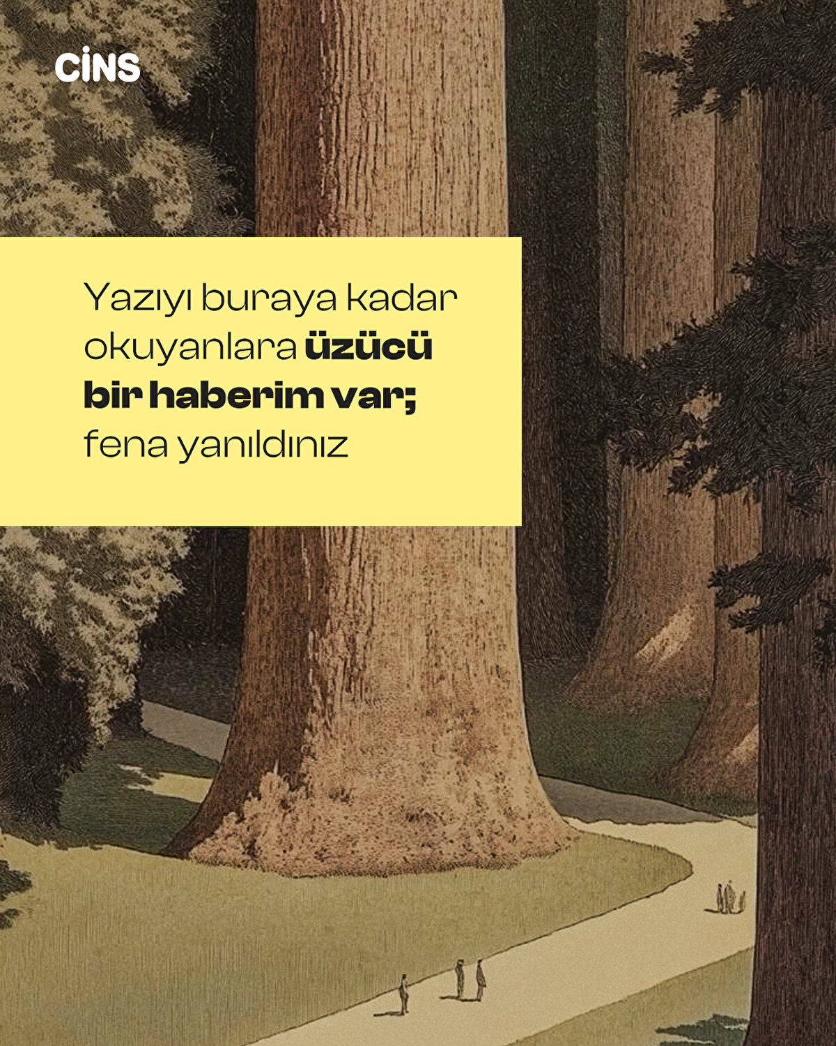 Yazıyı buraya kadar okuyanlara üzücü bir haberim var; fena yanıldınız