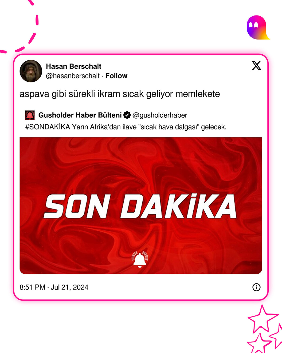 Sıcaklıklarla ilgili atılmış tweetler