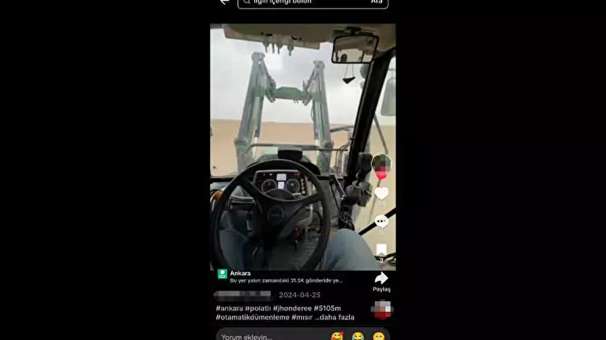 <br><br>'Muhammed Işık, avukatıyla savcılığa gidip şikayette bulunduğunu anlatarak, "Instagram'da traktörümün videolarını gördüm. Traktörümde olan belirgin özellikleri videodaki traktörde de gördüm. Aynasına astığım kolyelerim, camında çıkmayan lekeler bire bir örtüşüyordu. <br>