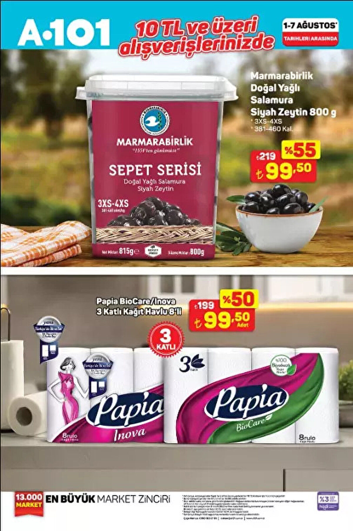 Kişisel Bakım ve Ev Ürünlerinde Fırsatlar<br><br>Fa, Blade ve Emotion markalarından roll-onlar 75 TL’den satışa sunulurken, Gliss sıvı saç kremi 200 ml 119,90 TL fiyatıyla öne çıkıyor. Ev tekstil ürünlerinde ise ABC konsantre yumuşatıcı 1140 ml 99 TL fiyatıyla tercih edilebilir.