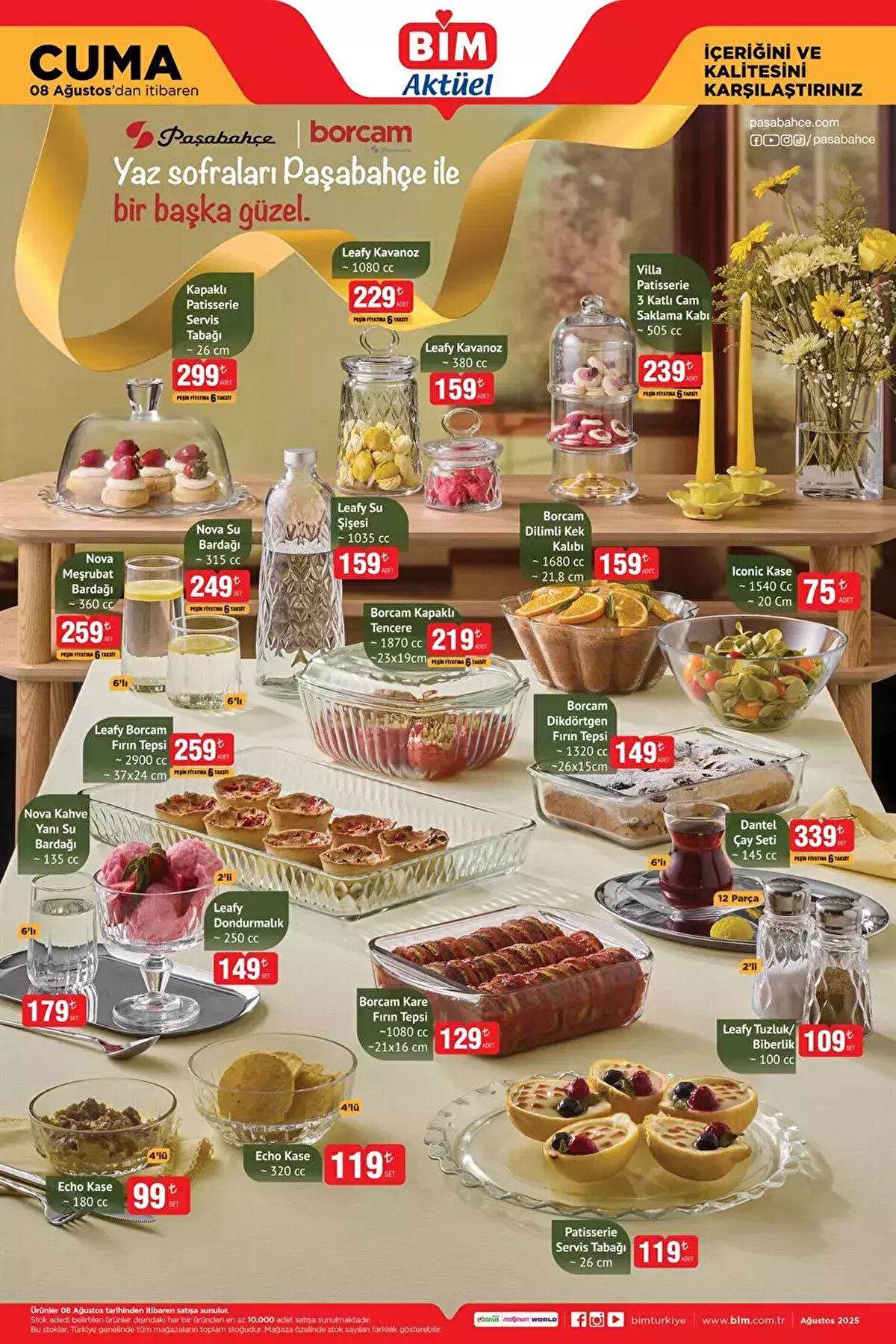 8 AĞUSTOS CUMA BİM YENİ AKTÜEL KATALOG<br>Ütü Masası 799 TL<br><br>Kelebek Kurutmalık 649 TL<br><br>Tefal Düdüklü Tencere 4.999 TL<br><br>Simplicty Krep Tava 649 TL<br><br>Simplicty Wok Tava 799 TL<br><br>Simplicty Tava 699 TL<br><br>Santoku Bıçağı 329 TL<br><br>Manuel Rondo 649 TL<br><br>Wok Tava 299 TL<br><br>Ayaklı Kahve Yanı Su Bardağı 169 TL<br><br>Cam Kupa 6'lı 149 TL<br><br>Yapışkanlı Duvar Baharatlığı 399 TL