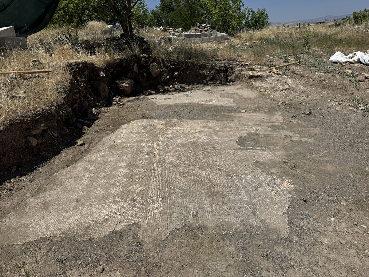 Bu kapsamda yapılan kurtarma kazısında Geç Roma-Erken Bizans dönemine ait olduğu değerlendirilen 35 metrekarelik mozaik gün ışığına çıkarıldı.