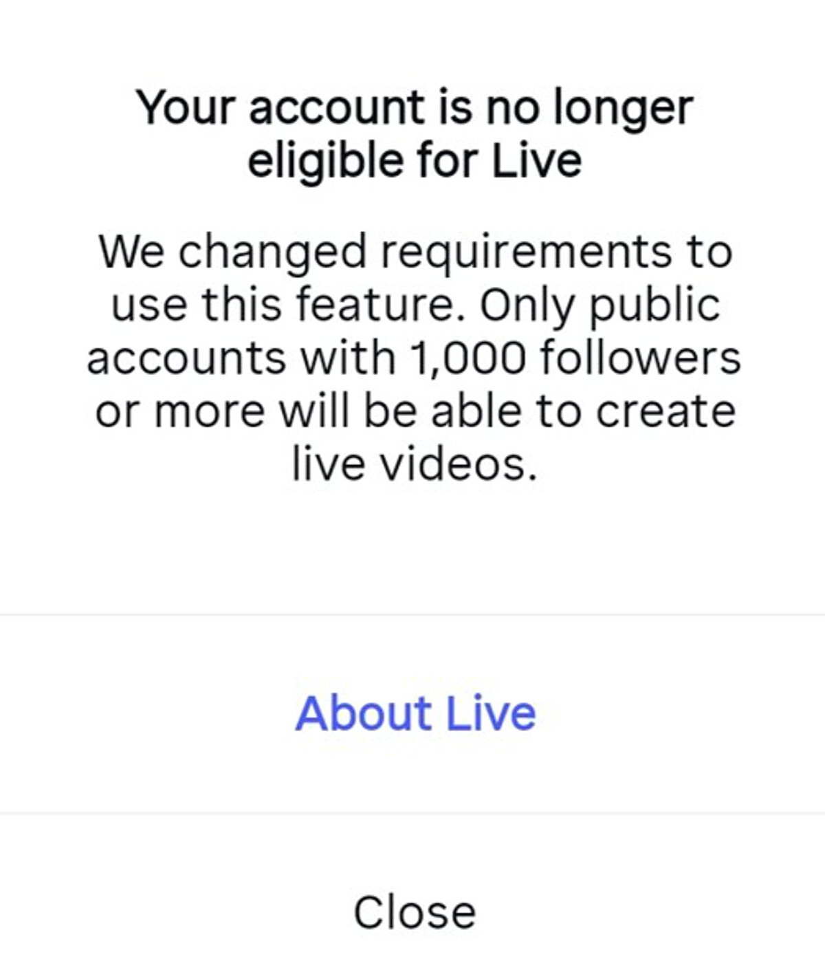 Daha önce TikTok gibi platformlar, canlı yayın özelliğini sınırlı kullanıcı kitlesine açmış ve bu sınırı 1000 takipçi olarak belirlemişti. Instagram ise bu konuda daha esnek davranarak tüm kullanıcılarına canlı yayın yapma imkânı tanıyordu. Ancak son güncellemeyle bu durum değişiyor.