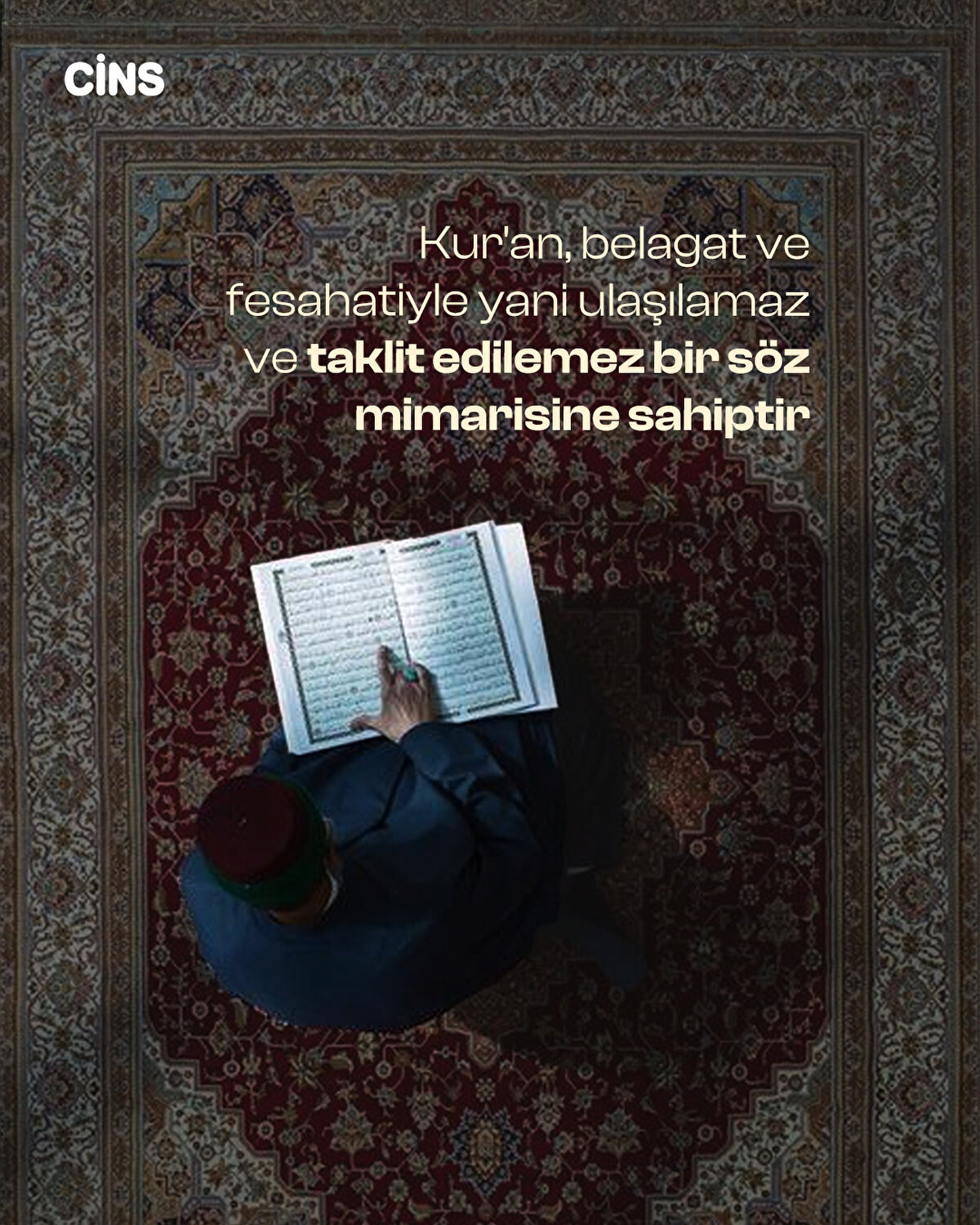 Kur'an, belagat ve fesahatiyle yani ulaşılamaz ve taklit edilemez bir söz mimarisine sahiptir