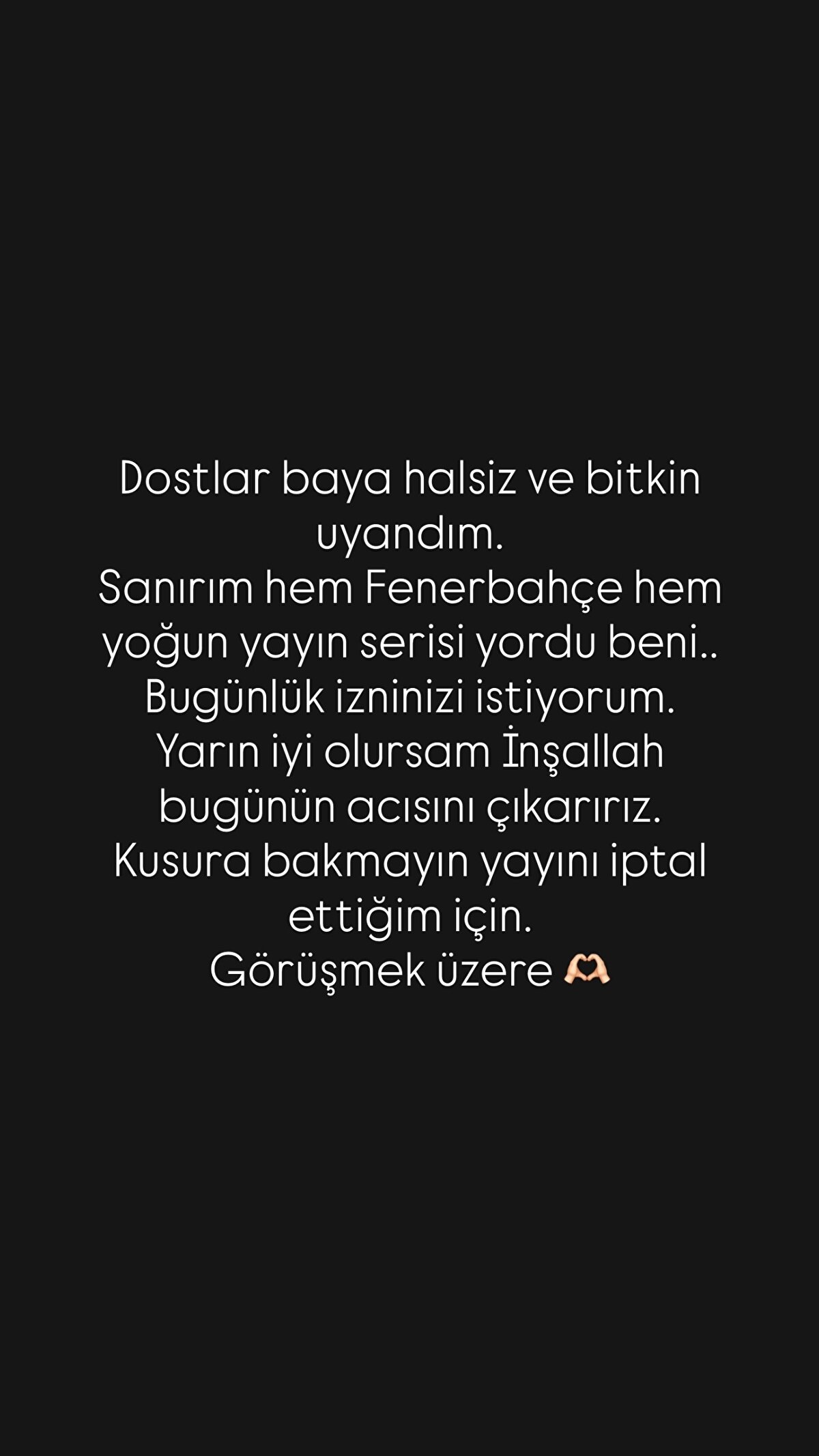 Dalgakıran’ın son paylaşımı gündeme geldi<br><br>Jorkez adıyla tanınan Oğuzhan Dalgakıran ölüm haberinden saatler önce sosyal medya hesabından paylaştığı story ile gündeme geldi. Dalgakıran paylaşımında "Dostlar bugün bayağı halsiz ve bitkin uyandım. Sanırım hem Fenerbahçe hem yoğun yayın serisi yordu beni... Bugünlük izninizi istiyorum. Yarın iyi olursam İnşallah bugünün acısını çıkarırız. Kusura bakmayın yayını iptal ettiğim için. Görüşmek üzere" ifadelerine yer vermişti.