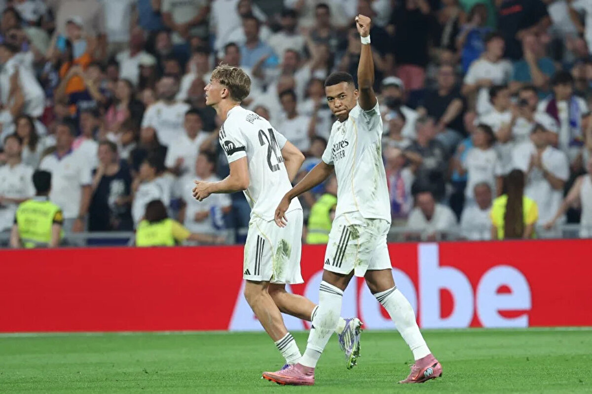 Real Madrid, La Liga'da yeni sezonun ilk hafta maçında Osasuna'yı tek golle geçti. Mücadelede Arda Güler, 90 dakika sahada kaldı.<br>