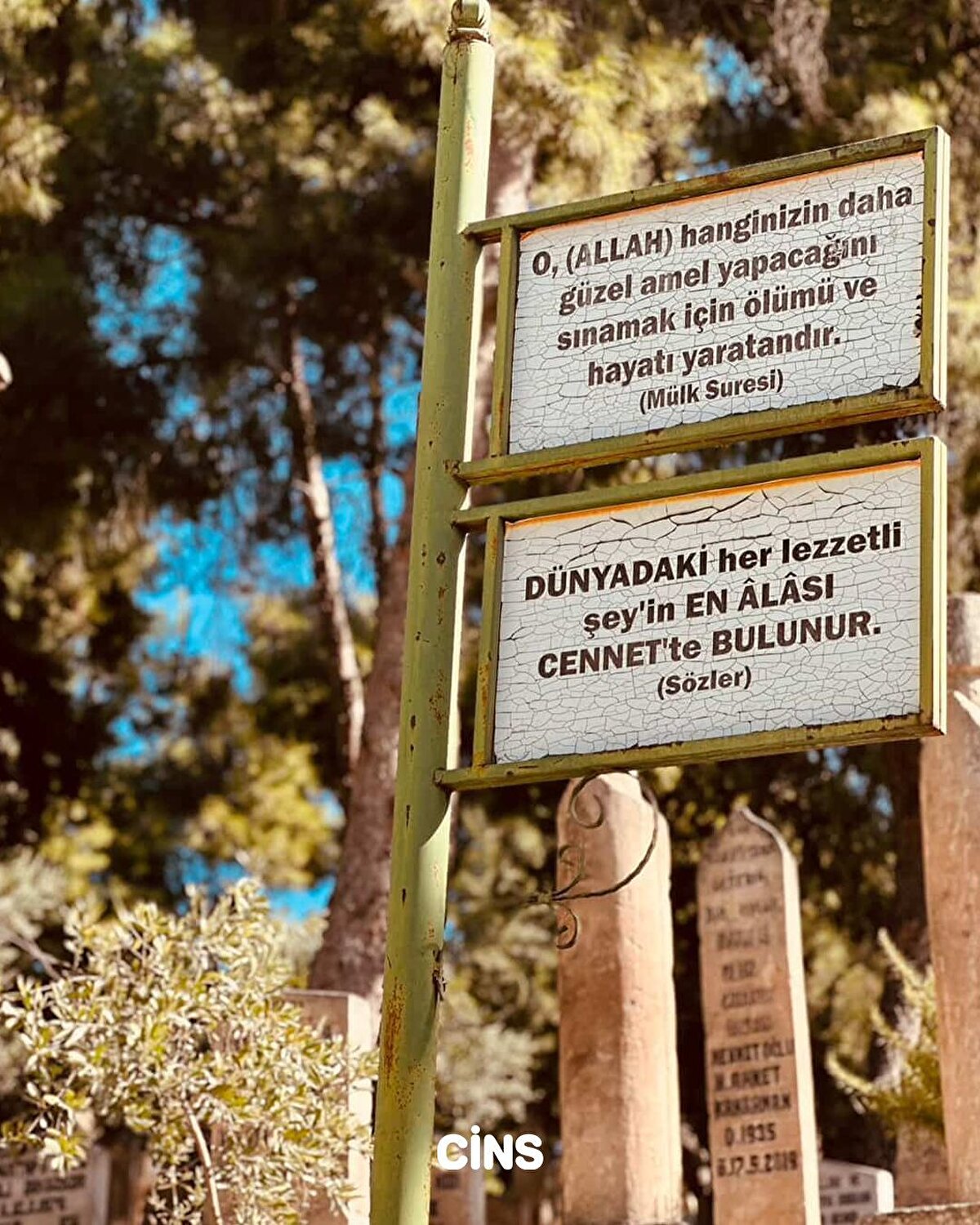 O, (Allah) hanginizin daha güzel amel yapacağını sınamak için ölümü ve hayatı yaratandır. (Mülk Suresi)”<br>“Dünyadaki her lezzetli şey’in en âlâsı Cennet’te bulunur. (Sözler)