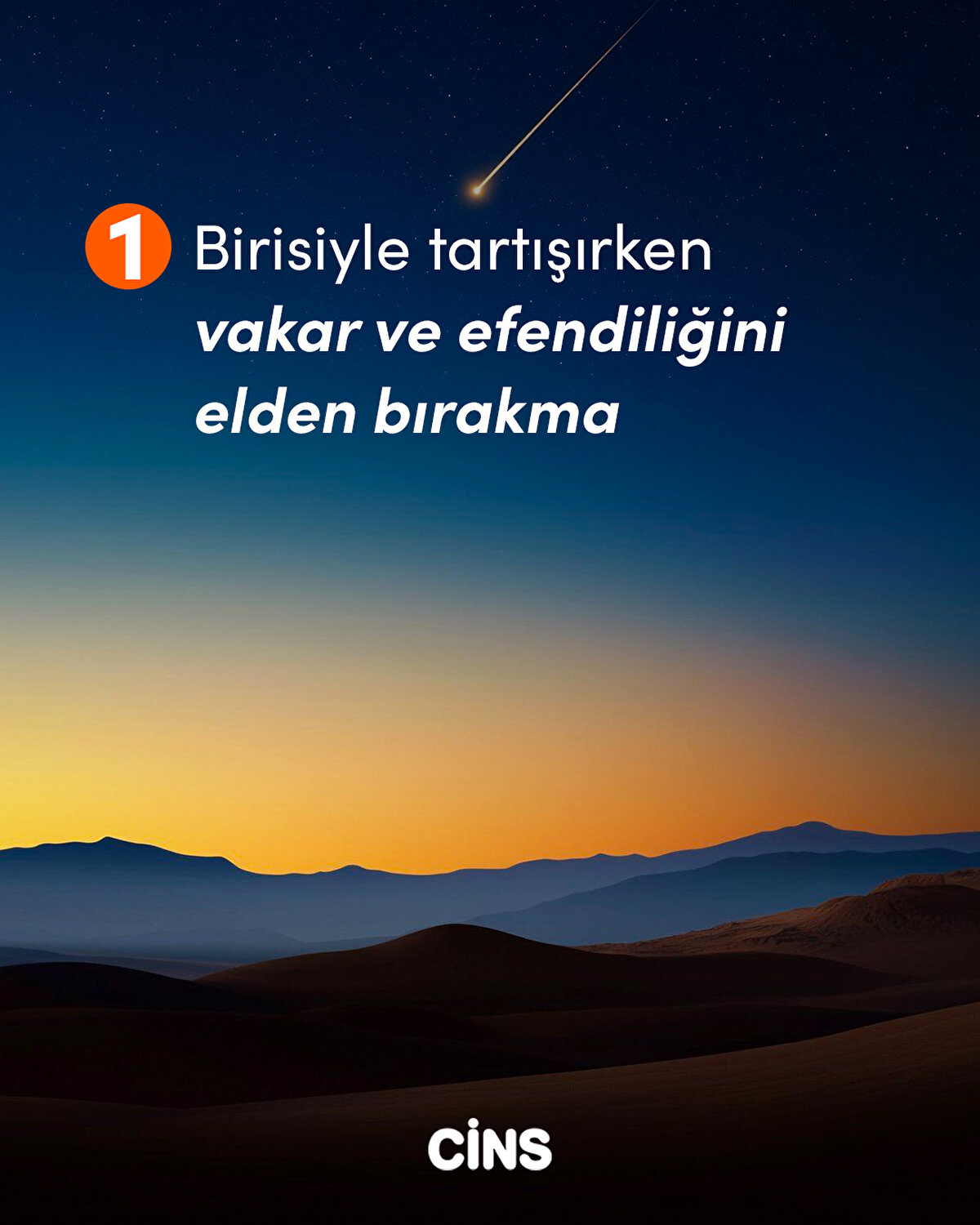 1 Birisiyle tartışırken vakar ve efendiliğini elden bırakma