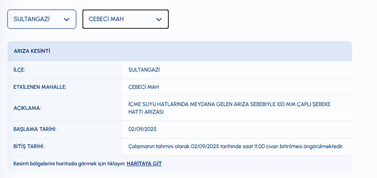 İSTANBUL SU KESİNTİSİ