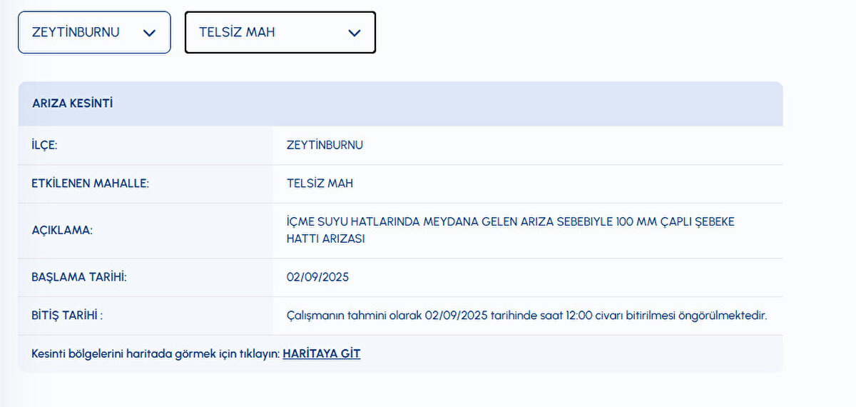 İSTANBUL SU KESİNTİSİ