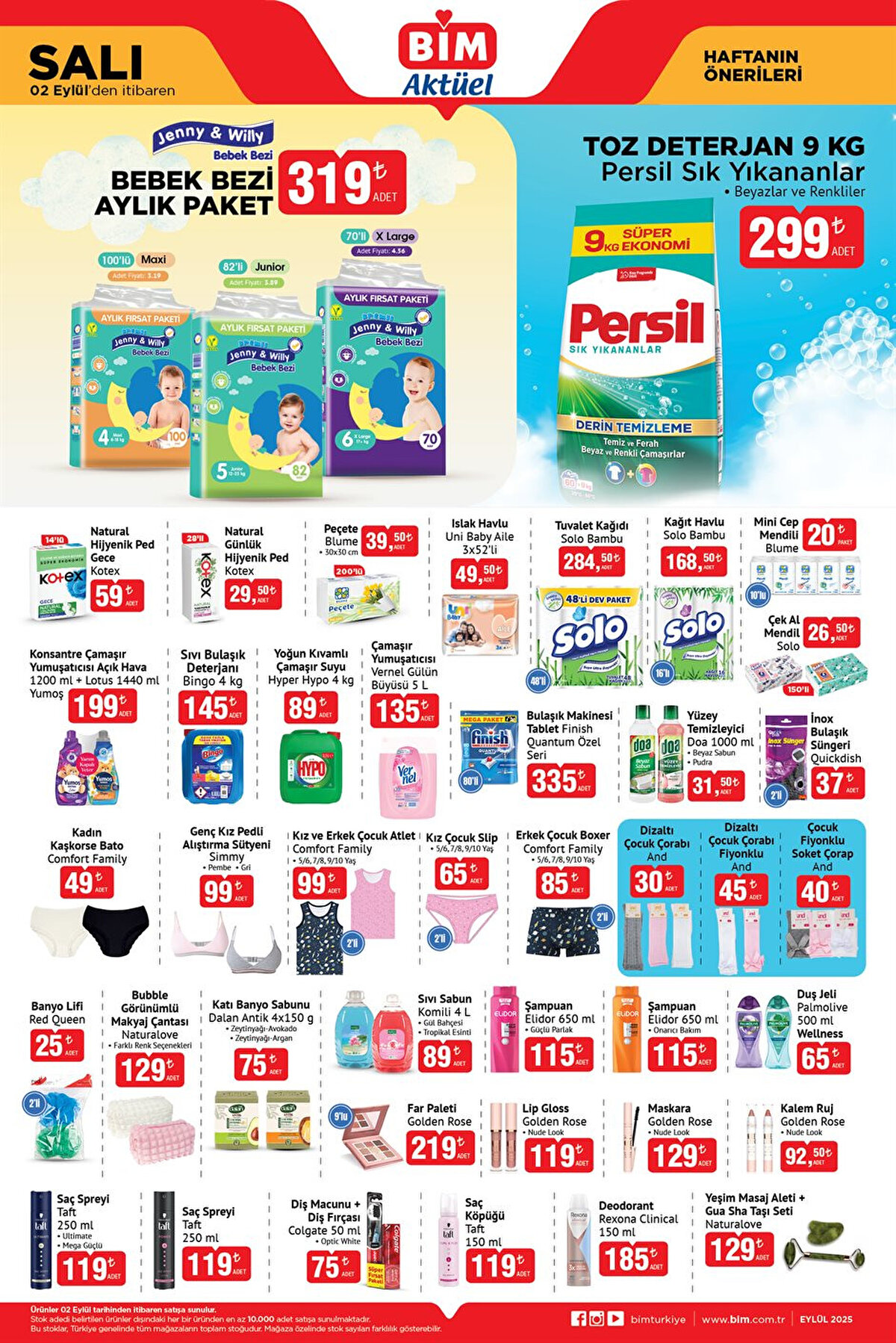 BİM AKTÜEL 2 EYLÜL İNDİRİMLİ ÜRÜNLER
