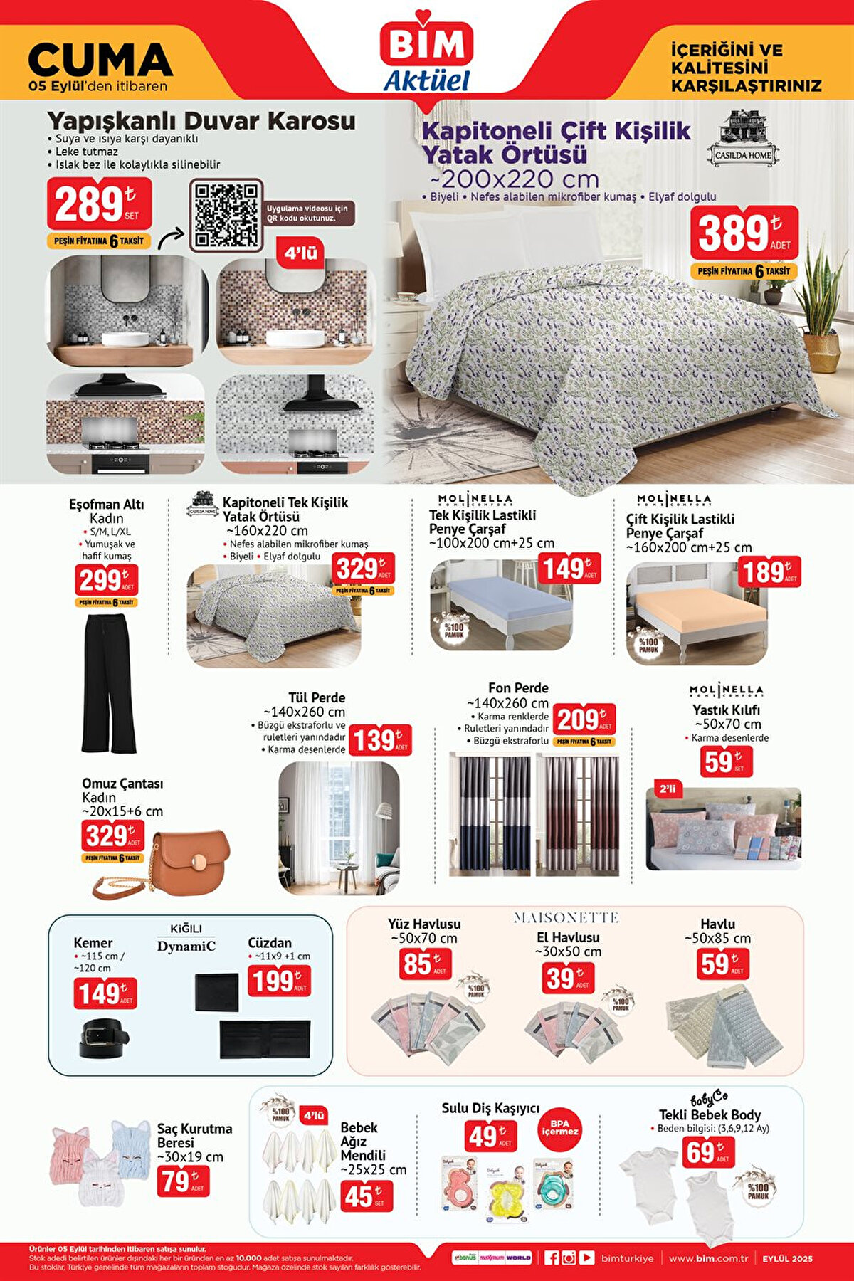 BİM AKTÜEL 5 EYLÜL İNDİRİMLİ ÜRÜNLER