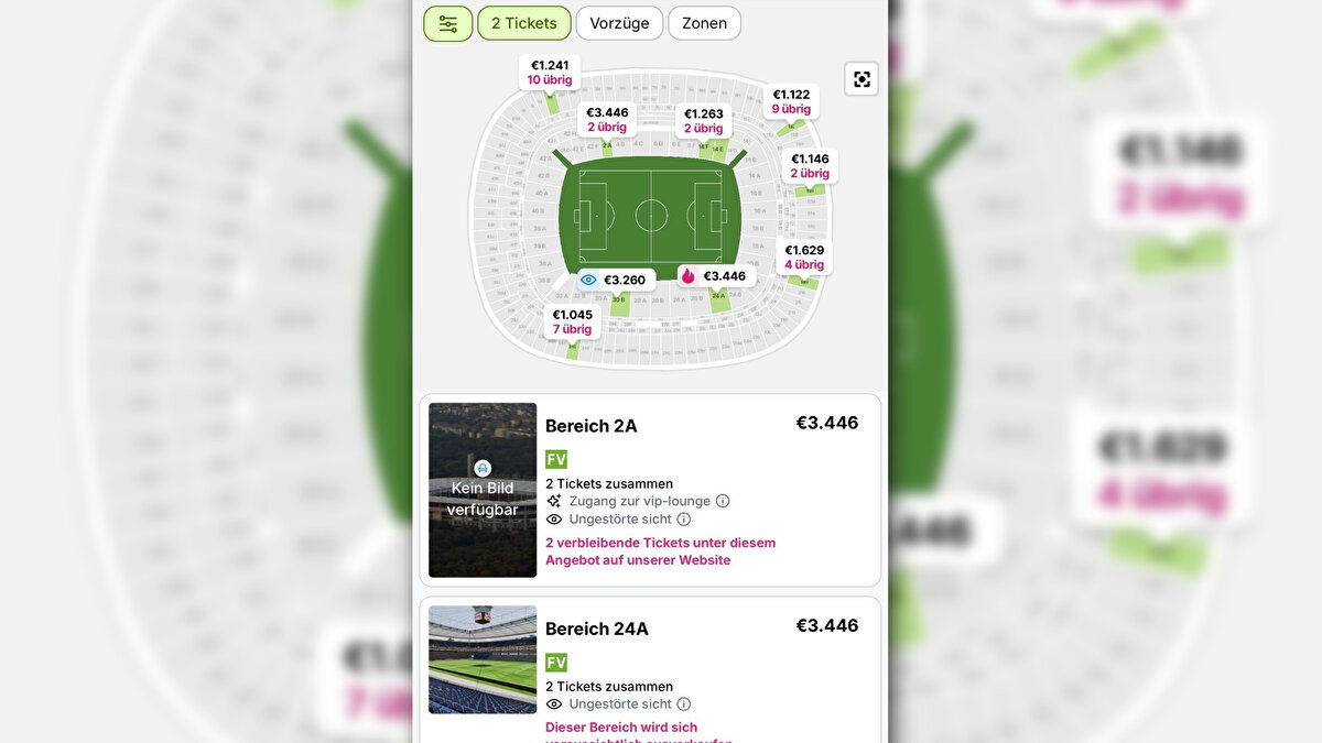 Karaborsa'da satılan biletlerin 1,500 euro fiyatlarına çıkması ve daha da artması durumunda, kulübün kombine kart satışlarını iptal edebileceği belirtiliyor. Eintracht taraftarları ise sosyal medyada biletlerin Galatasaray taraftarlarına satılmaması konusunda uyarılarda bulunuyor.