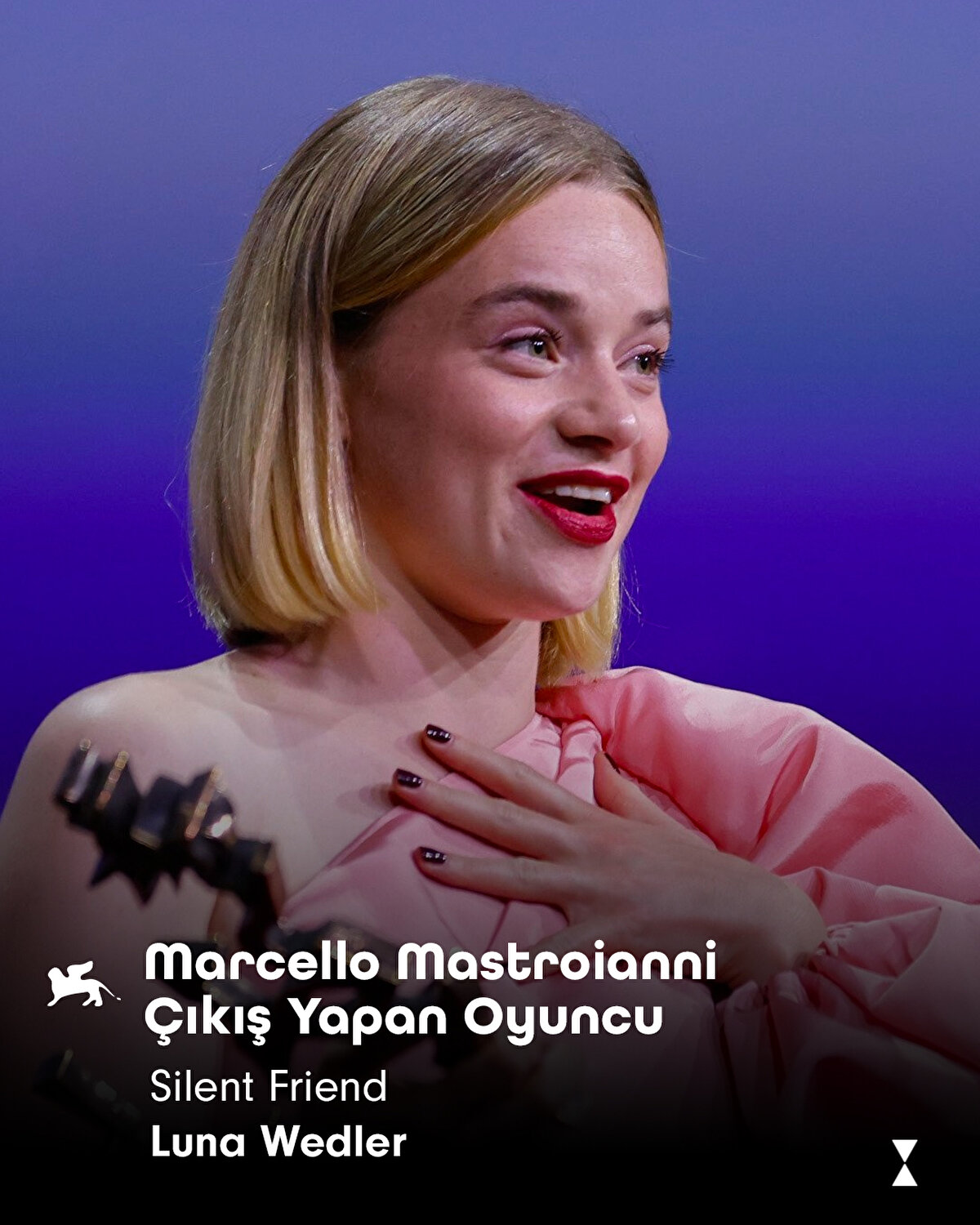 Genç oyunculara verilen Marcello Mastroianni Ödülü Silent Friend filmiyle Luna Wedler’e giderken,