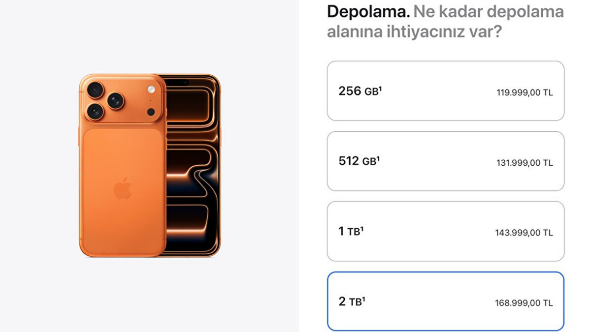 iPhone 17 Pro Max Türkiye fiyat listesi