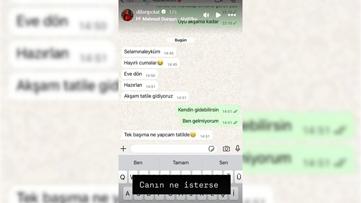 Sosyal medya hesabından mesaj yayınlayan Dilan, bir süredir eşi ile iletişimin azaldığını ve Engin’in kendisine destek olmadığını ifade etmiş, bu sefer ise affetmeyeceğini kesin bir dille belirtmişti.