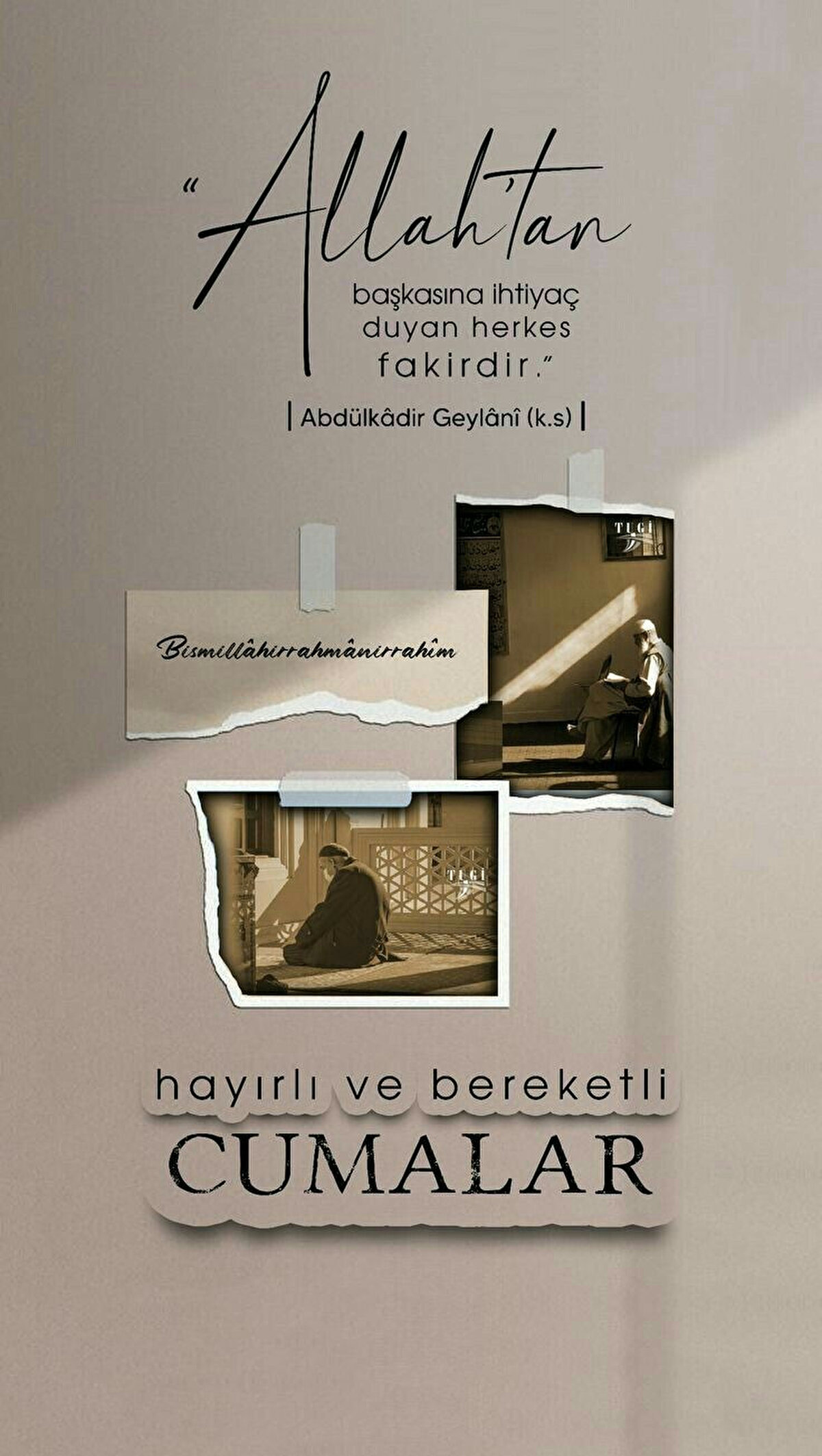 Önce yollar uzanır hakka yürümek için, tomurcuklar güller açar onu görmek için, dua eden biri var senin için. sende dua et ALLAH için. cumanız mübarek olsun.<br> 